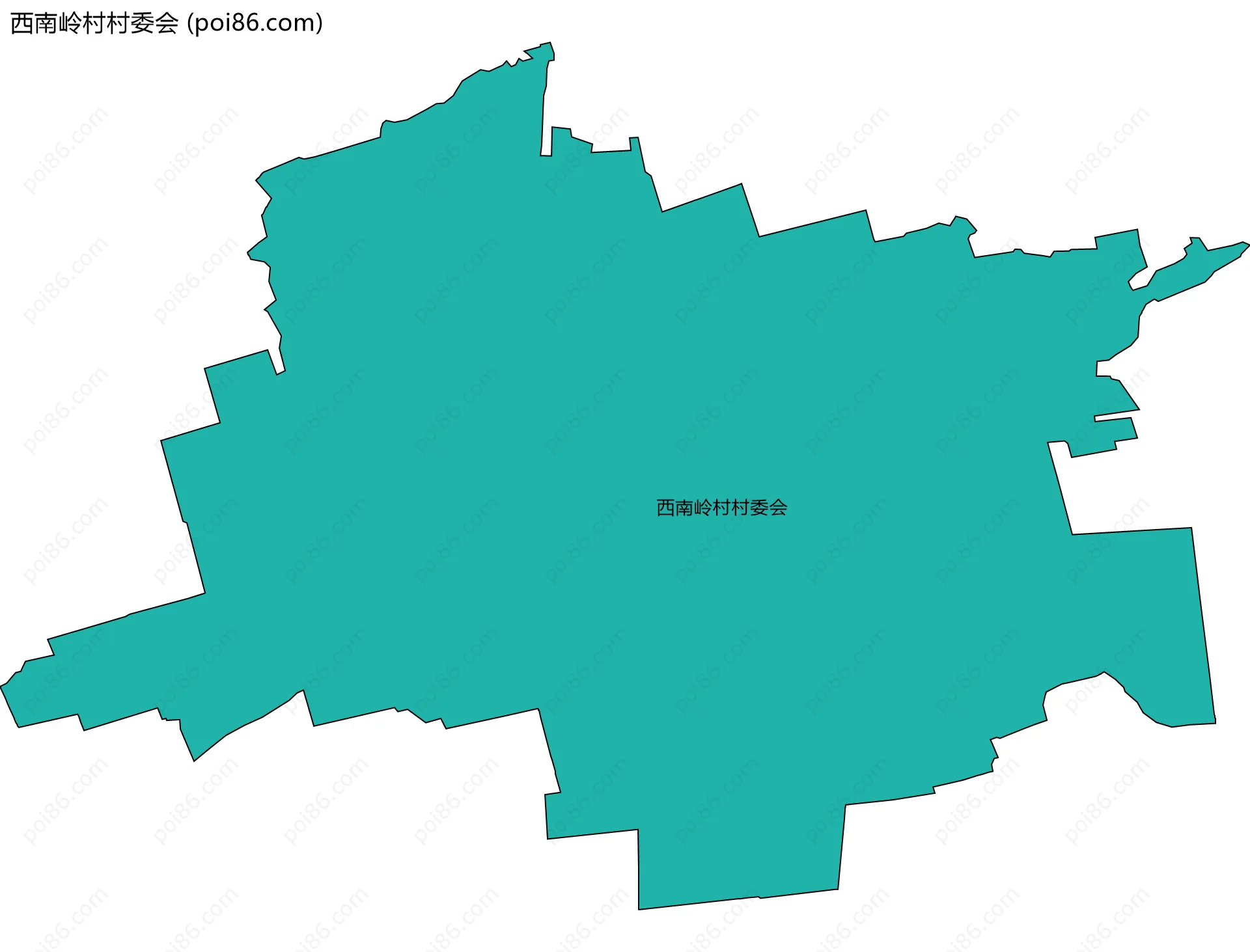 西南岭村村委会边界地图