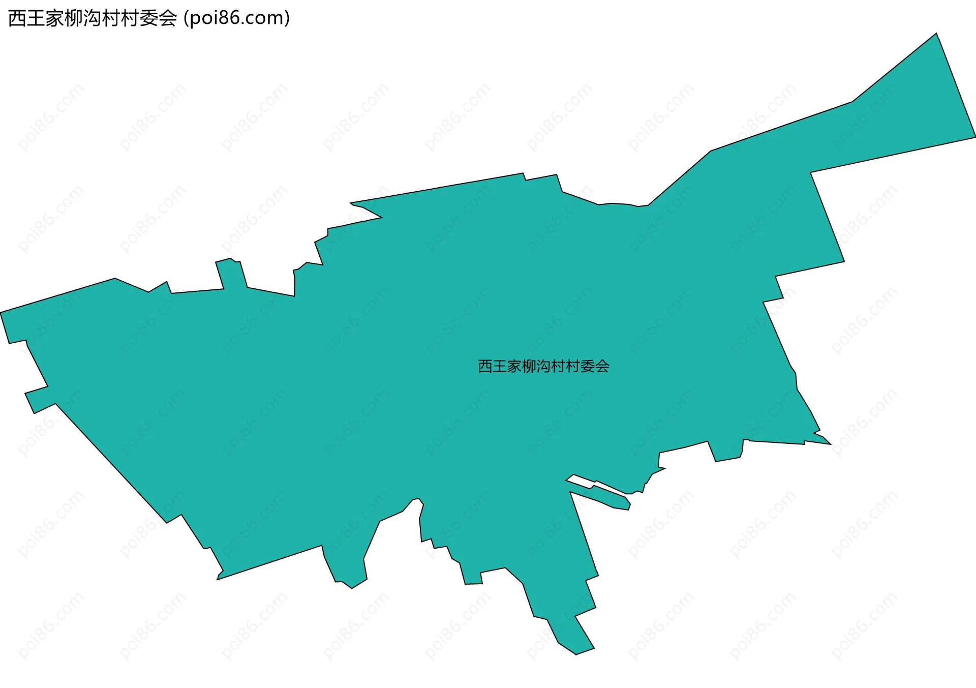 西王家柳沟村村委会边界地图