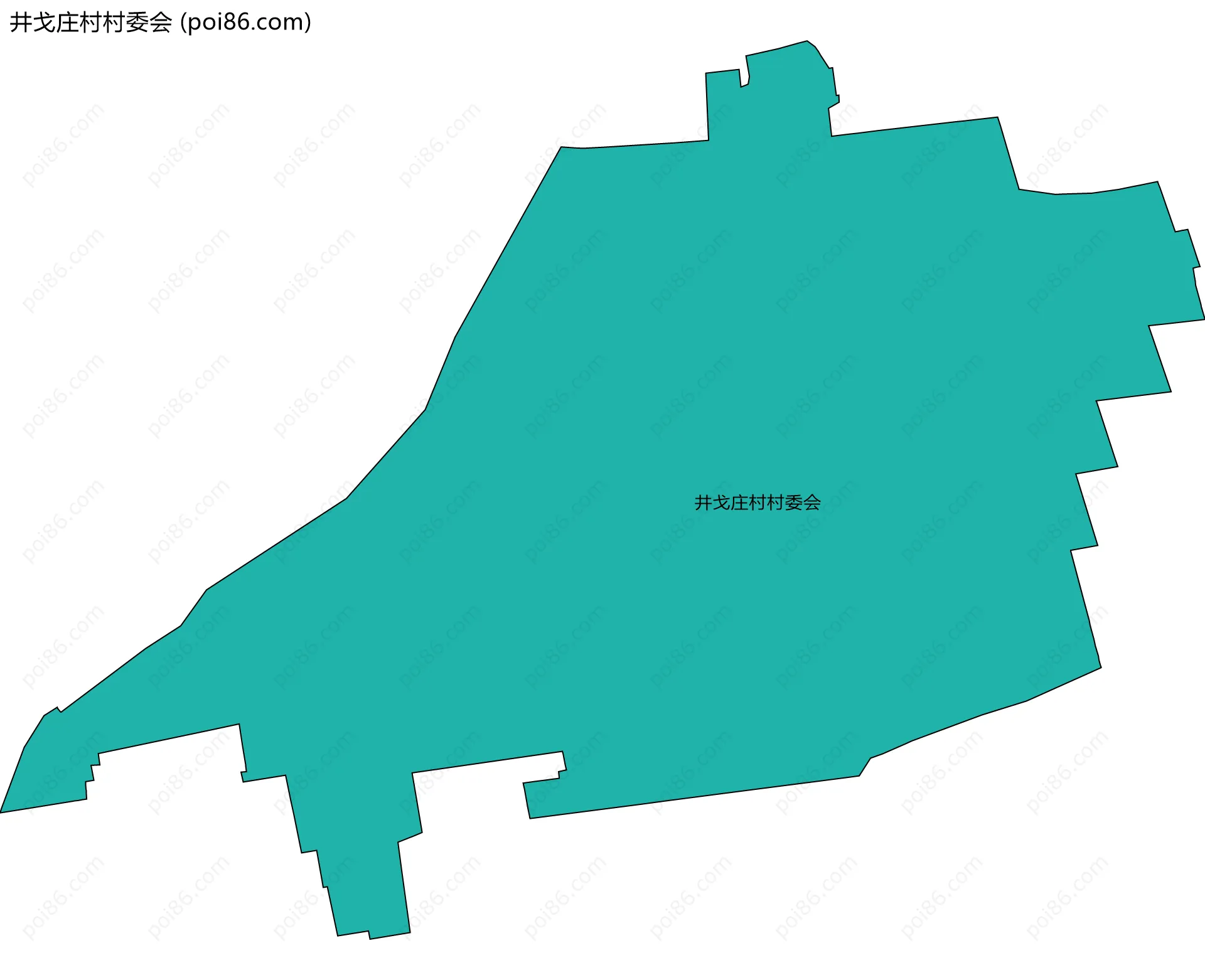 井戈庄村村委会边界地图