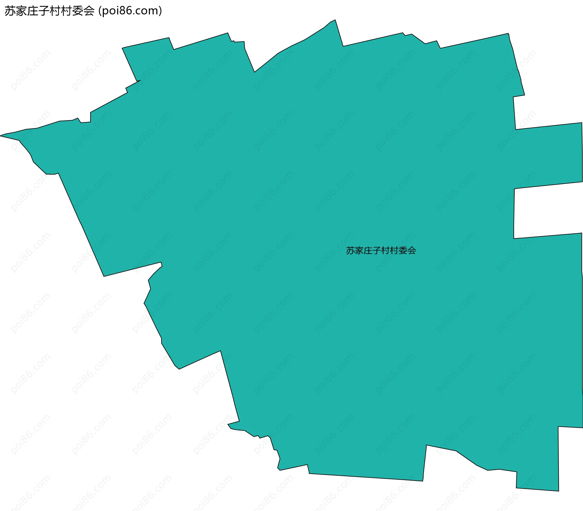 苏家庄子村村委会边界地图