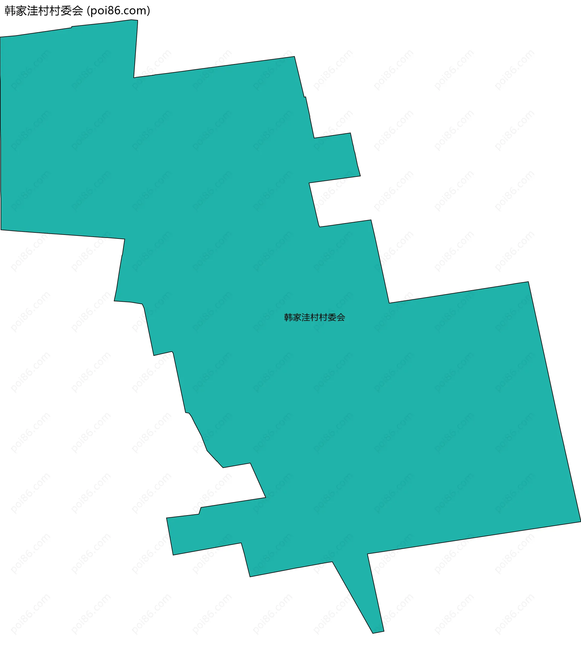 韩家洼村村委会边界地图