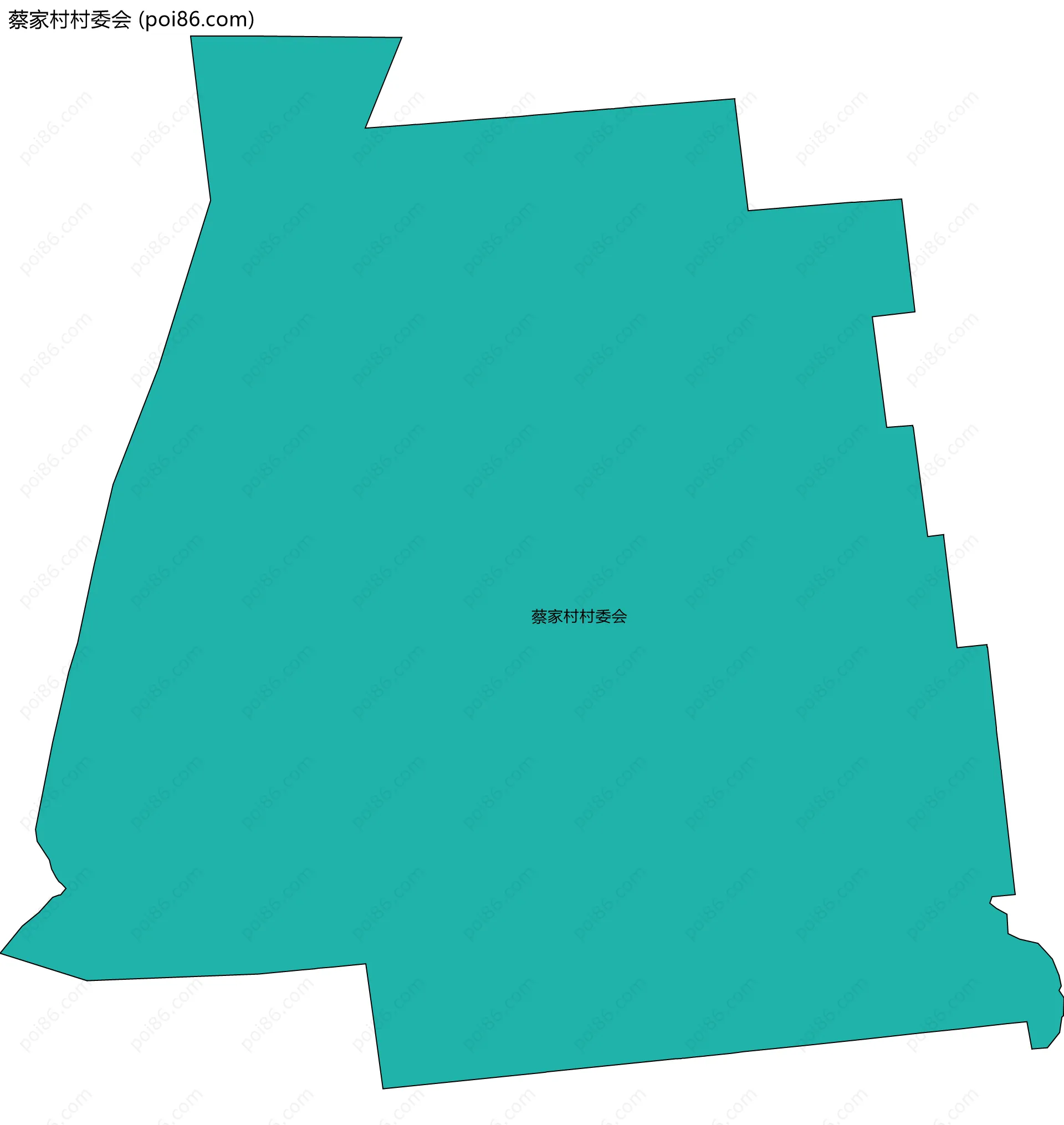 蔡家村村委会边界地图