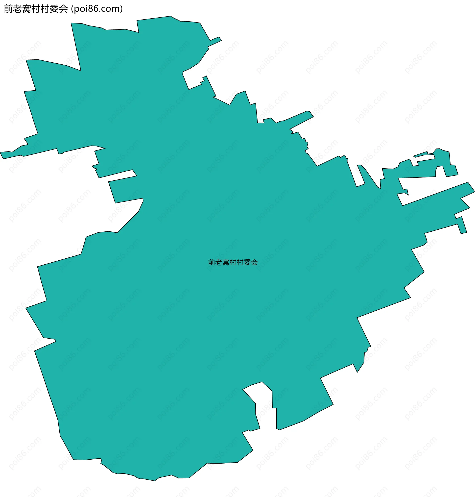 前老窝村村委会边界地图