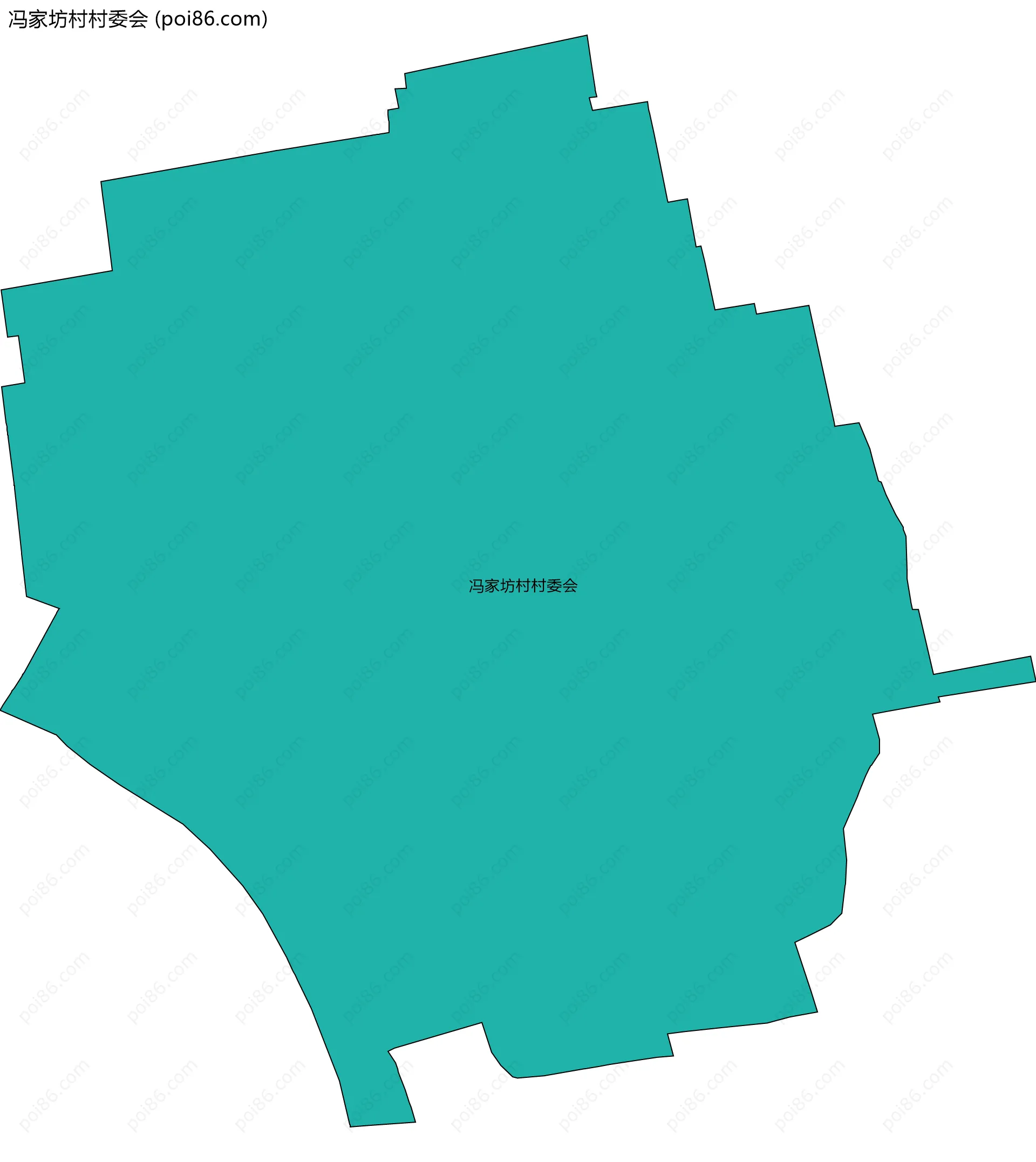 冯家坊村村委会边界地图