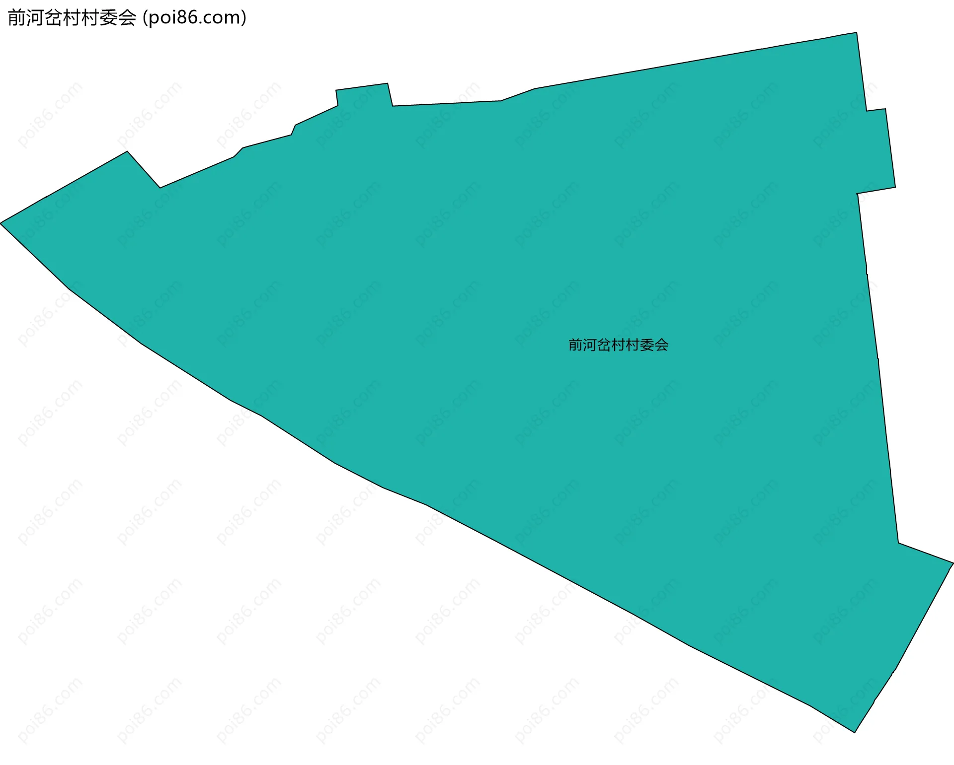 前河岔村村委会边界地图