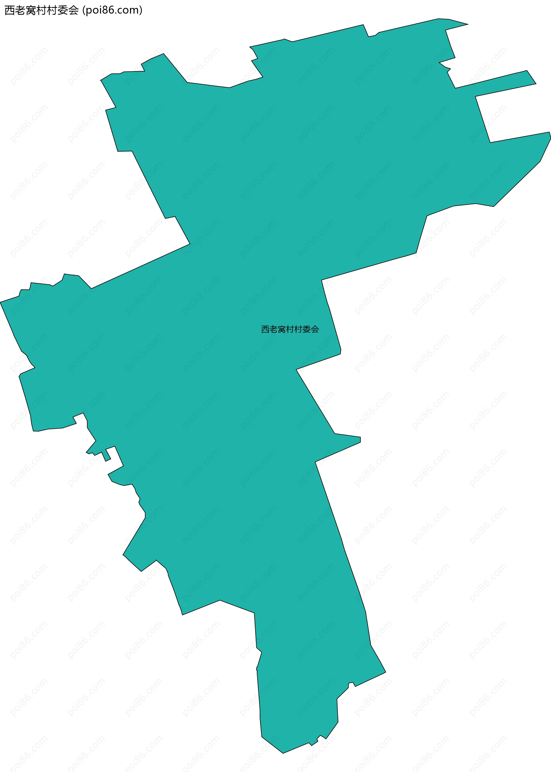 西老窝村村委会边界地图