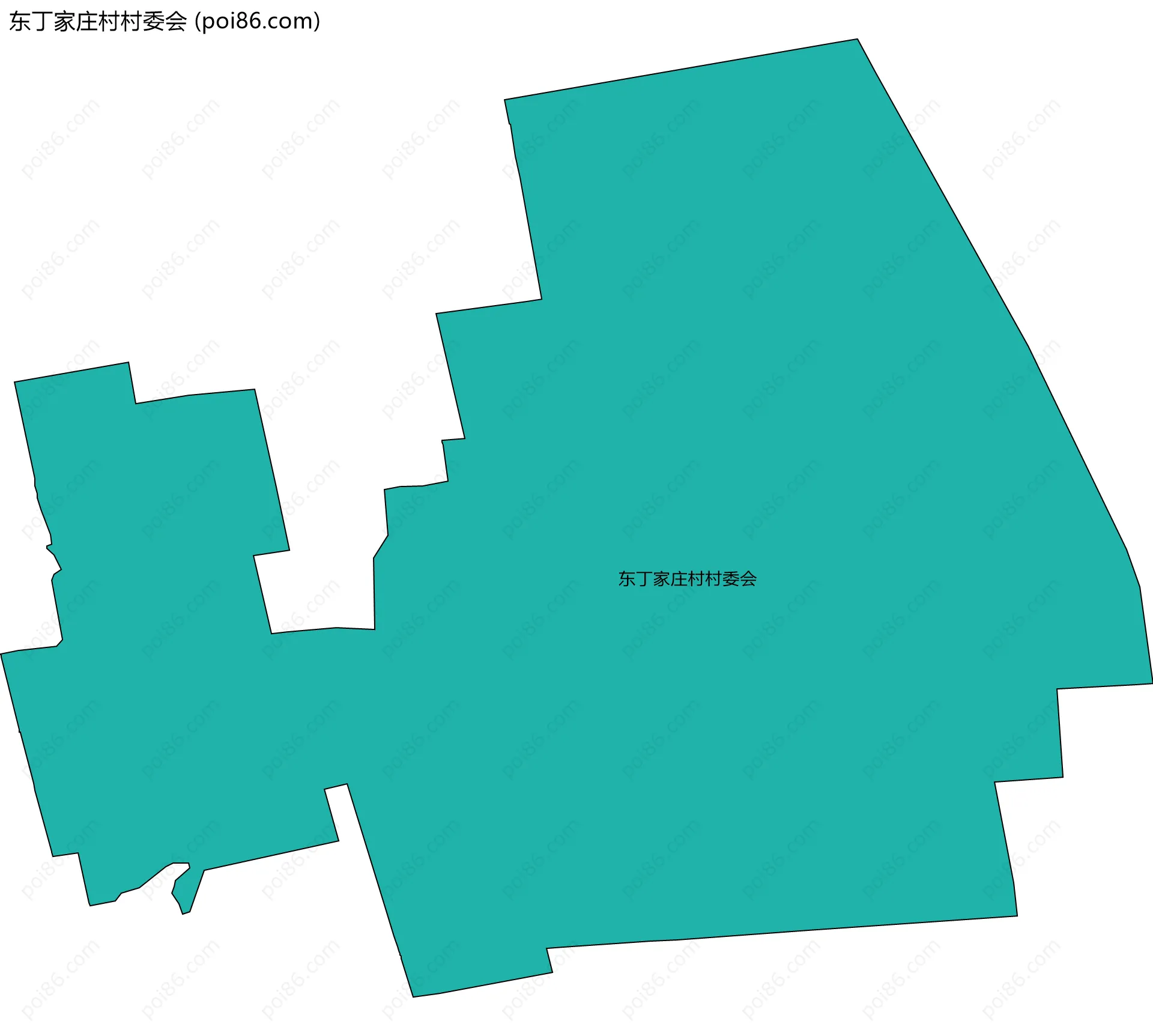 东丁家庄村村委会边界地图