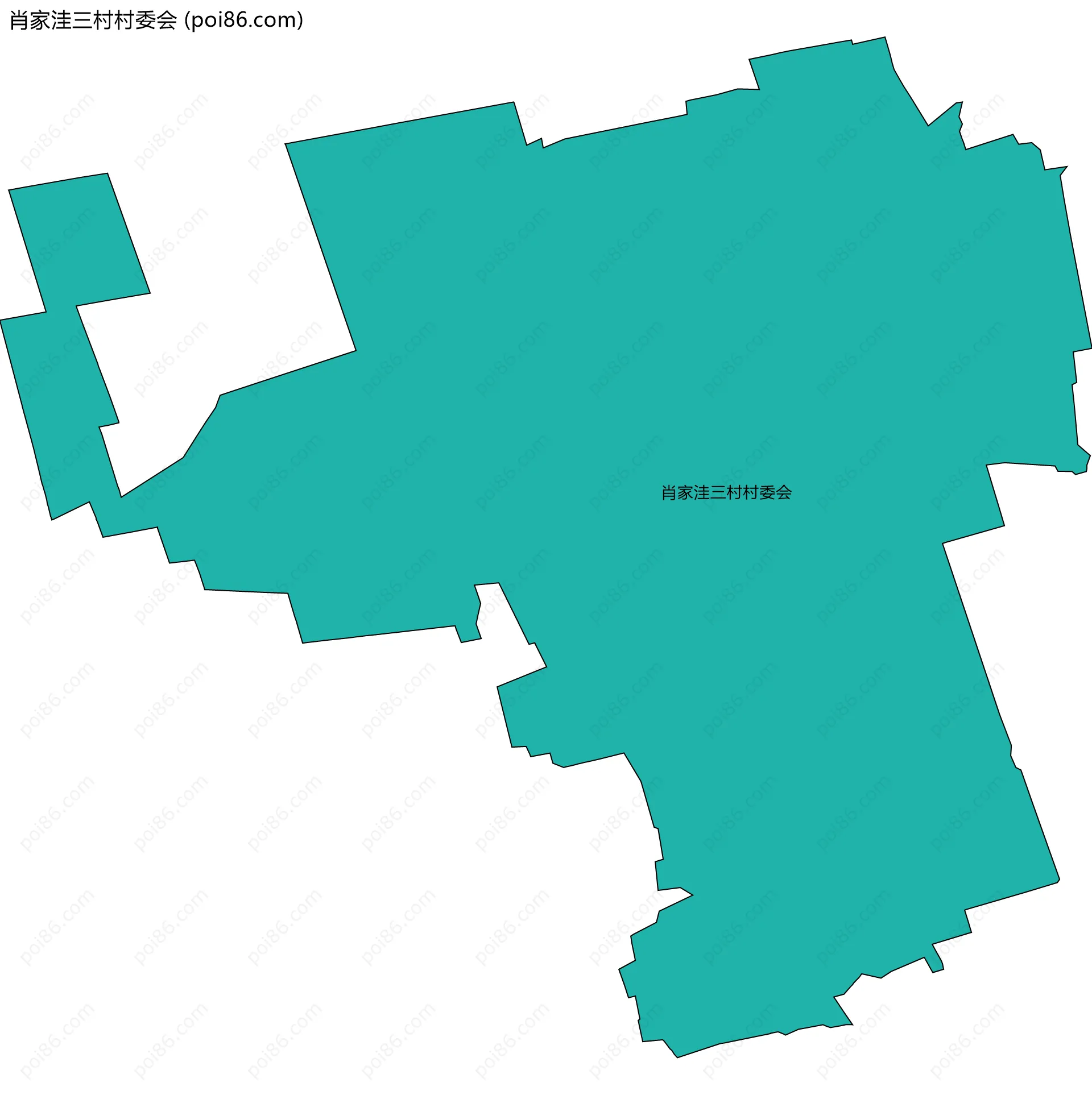 肖家洼三村村委会边界地图