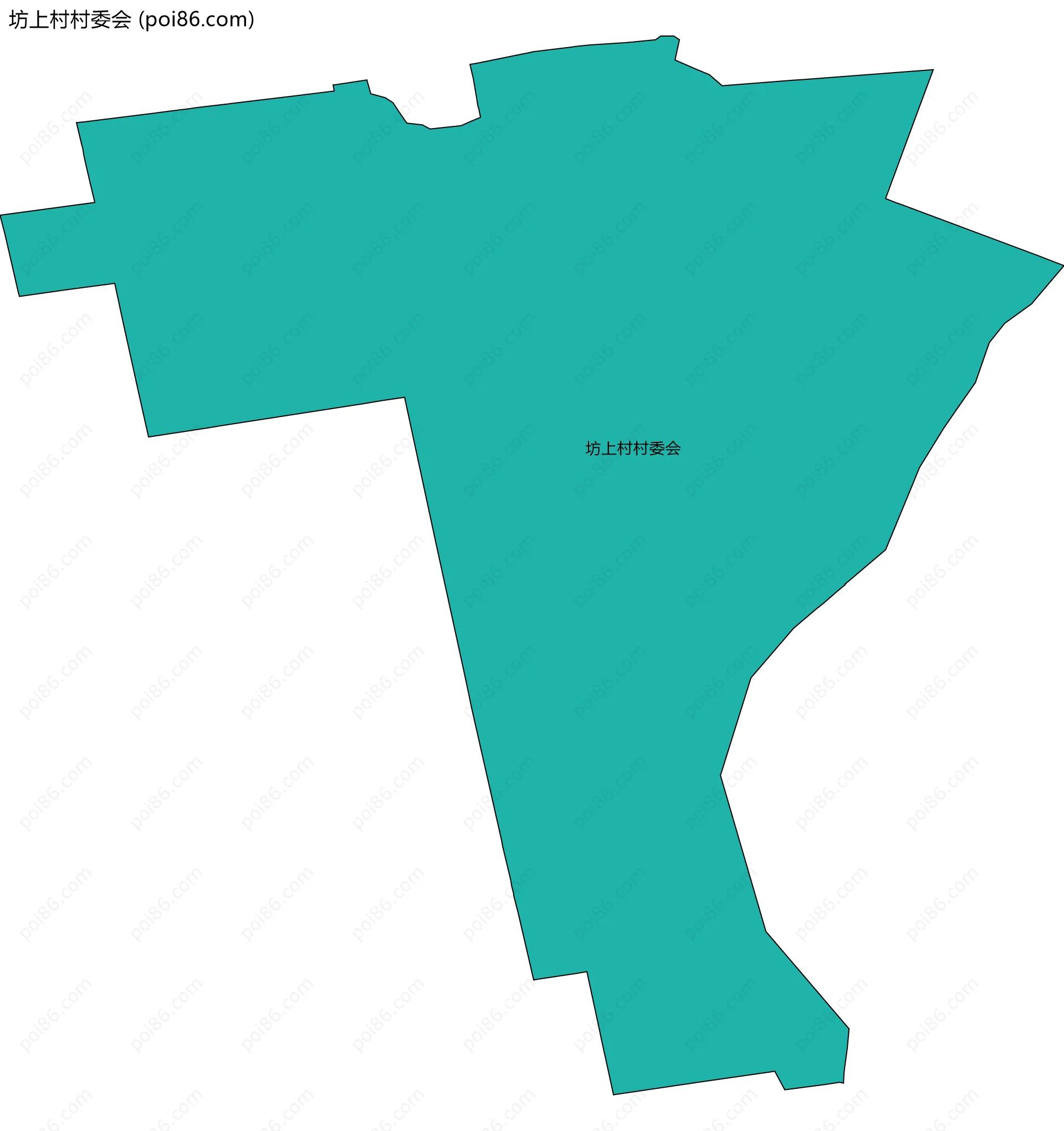 坊上村村委会边界地图