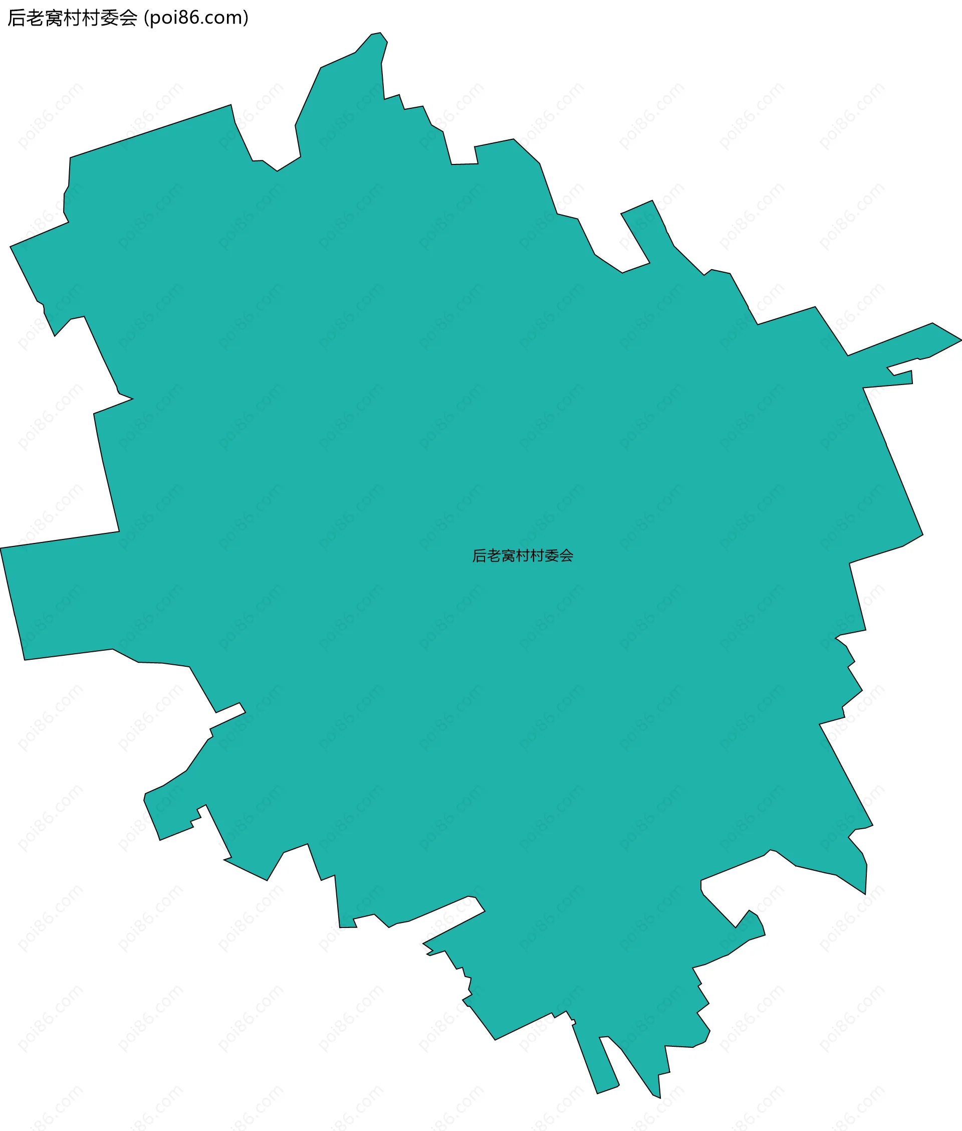 后老窝村村委会边界地图