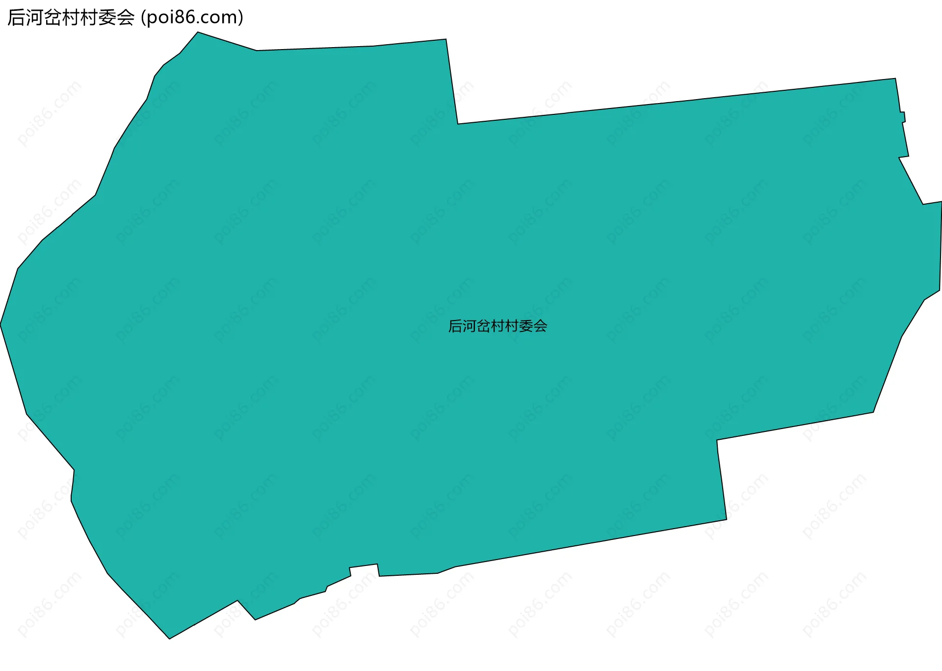 后河岔村村委会边界地图