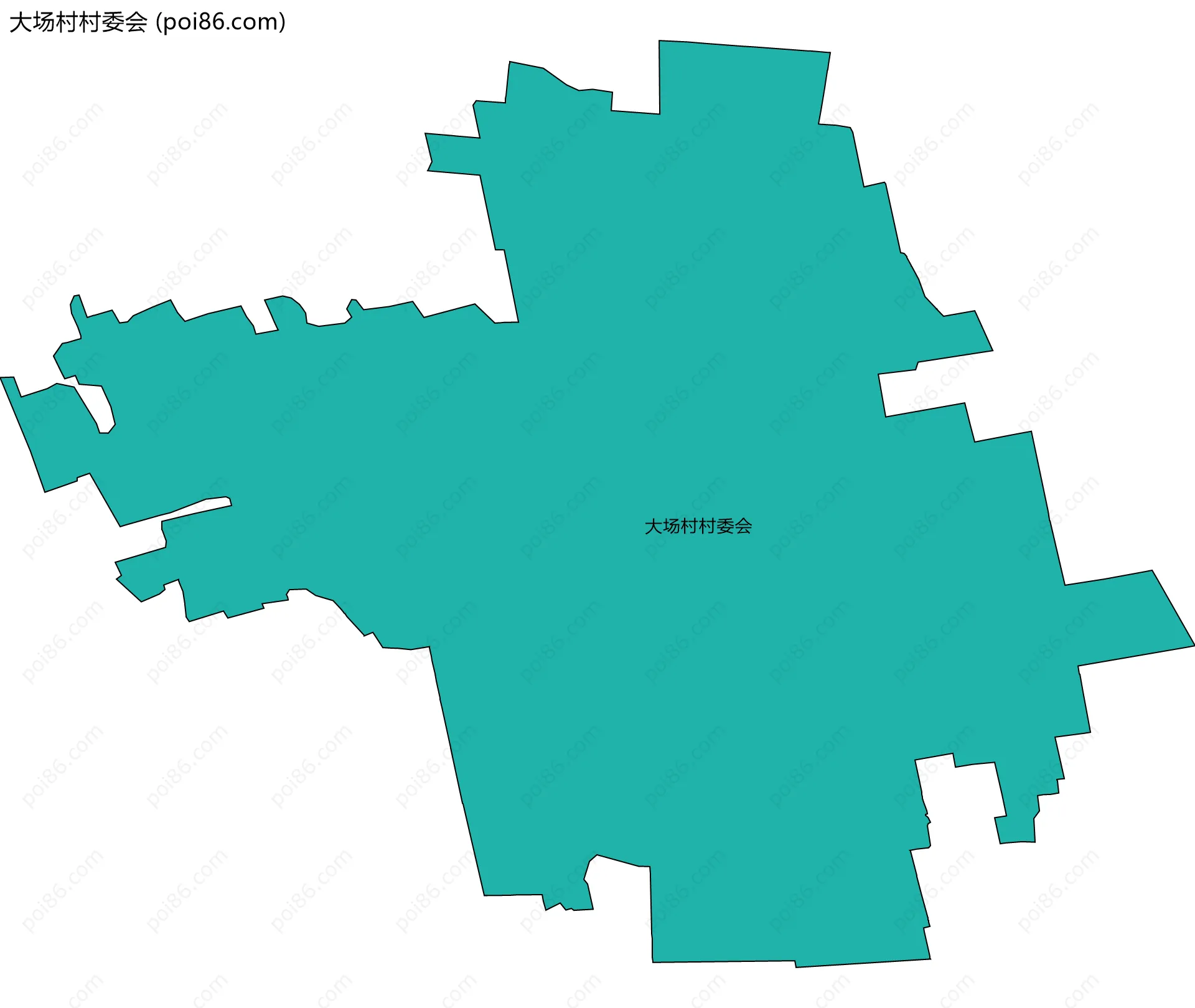 大场村村委会边界地图