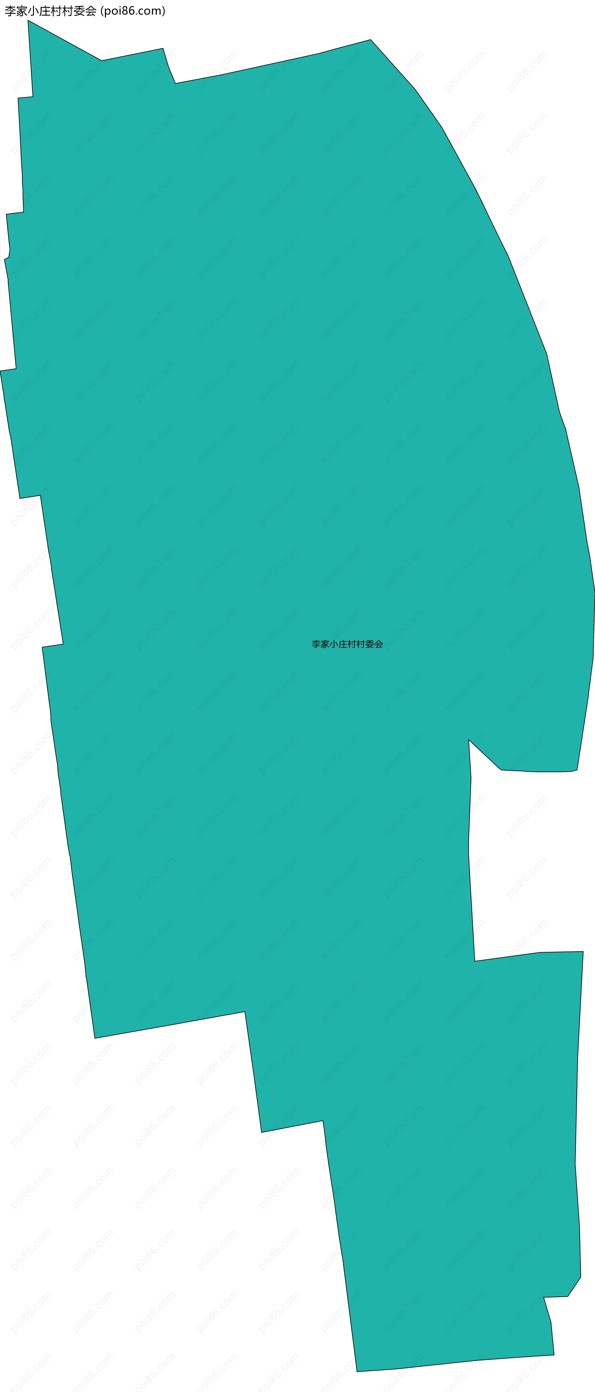 李家小庄村村委会边界地图