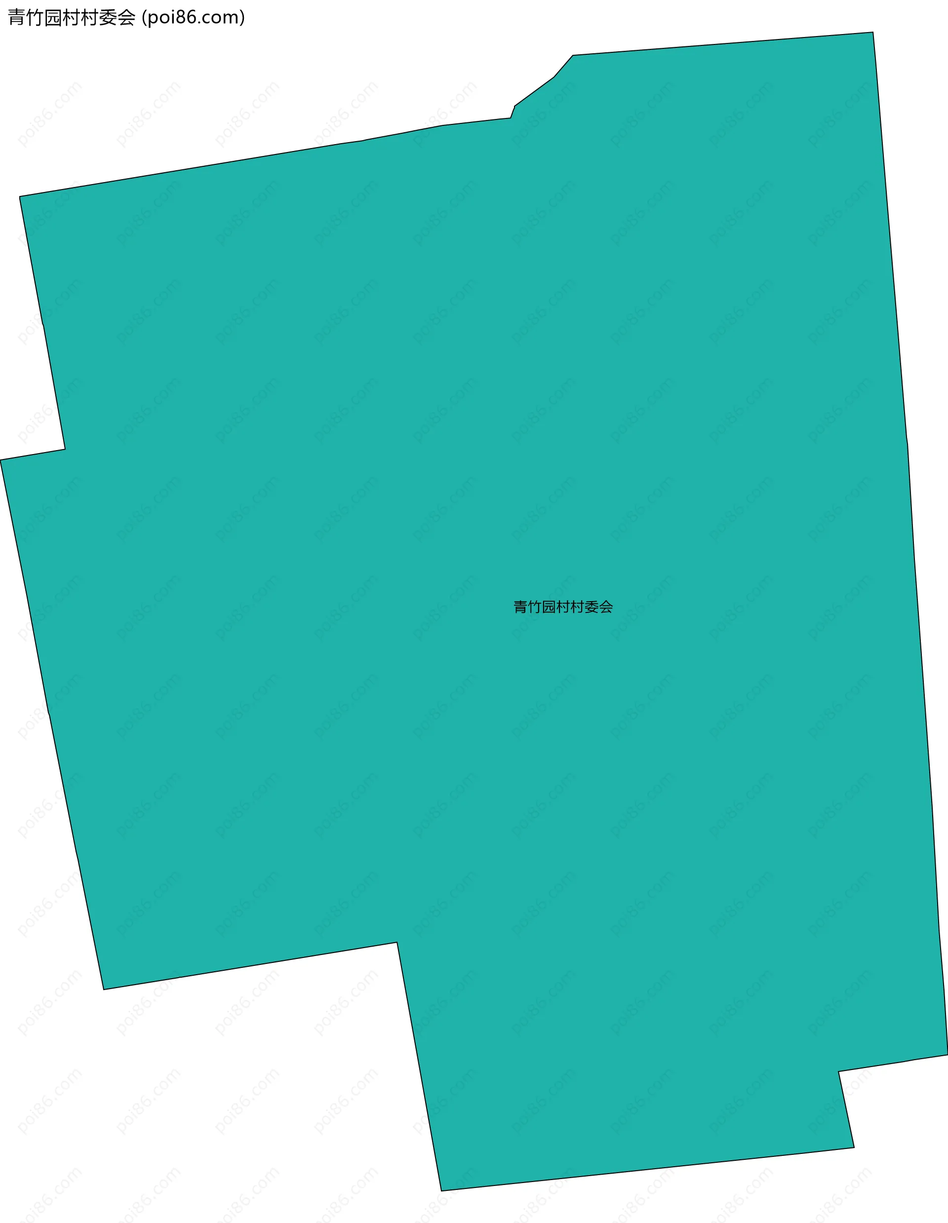 青竹园村村委会边界地图