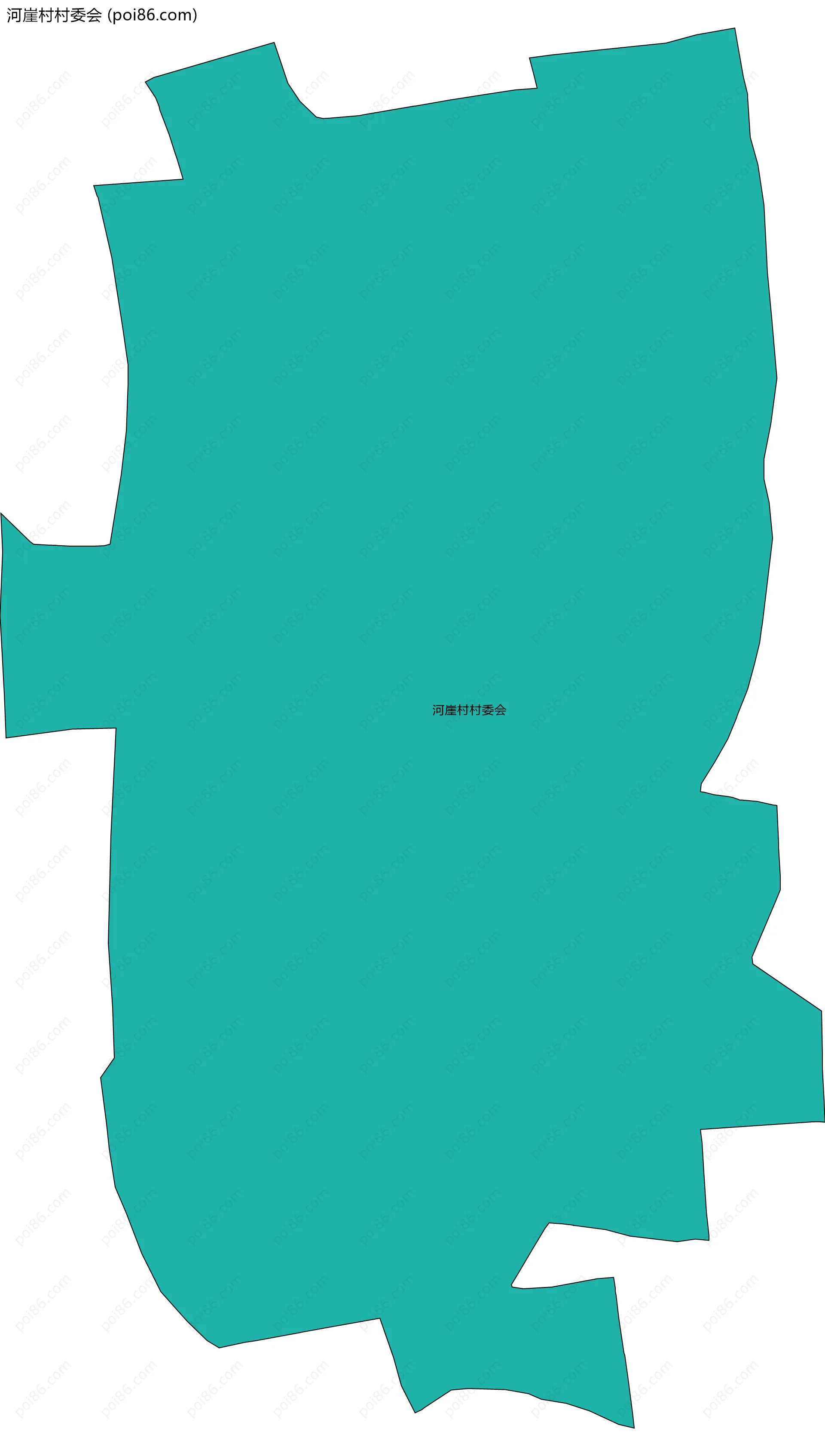 河崖村村委会边界地图