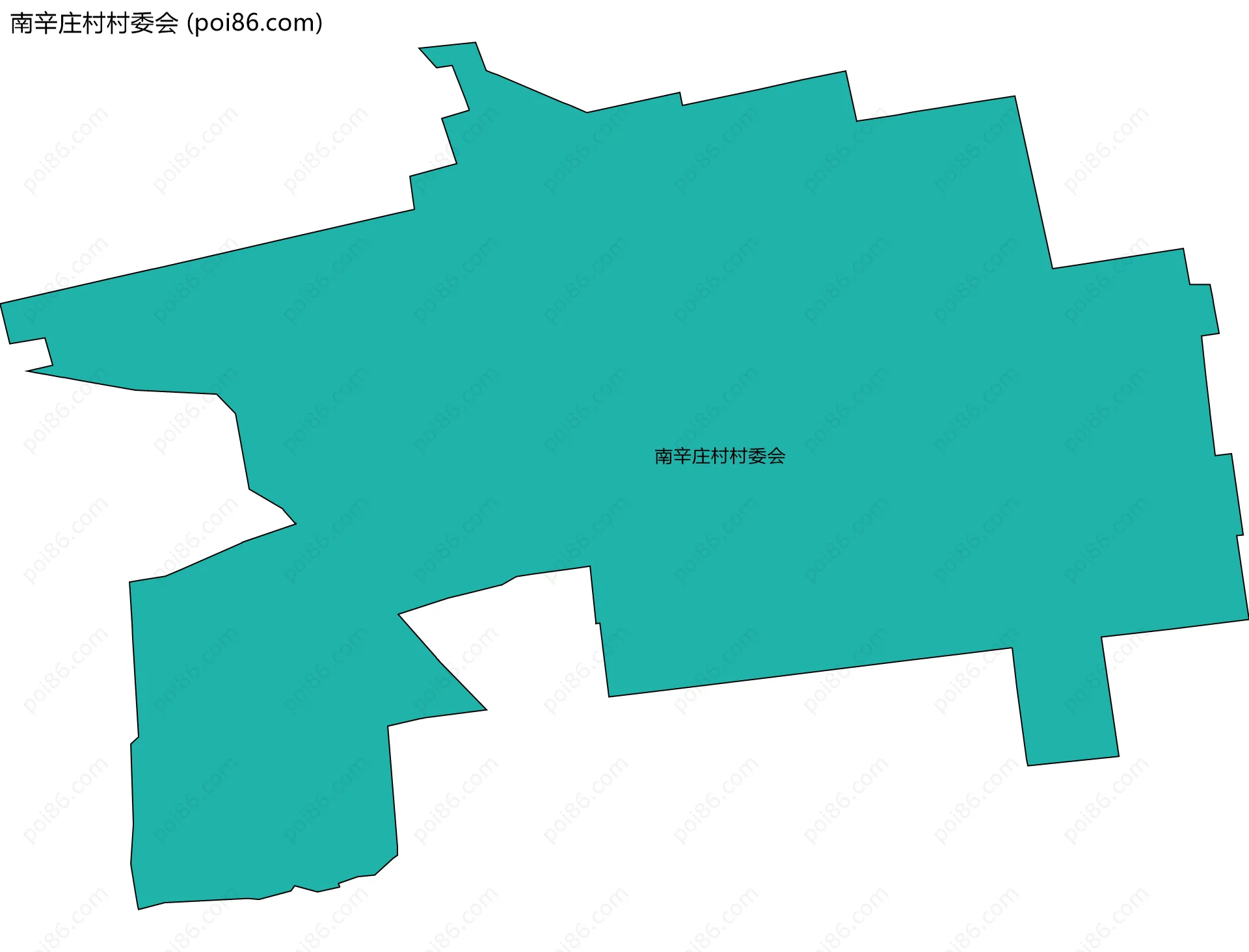 南辛庄村村委会边界地图