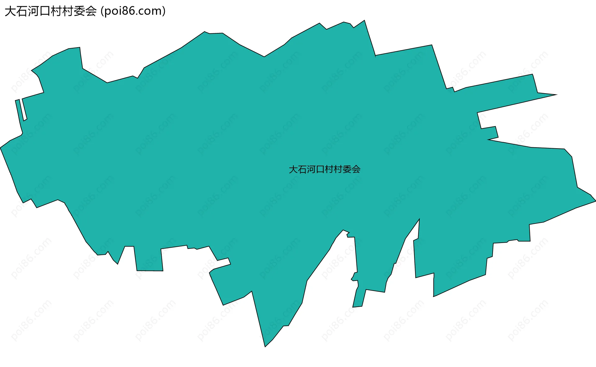 大石河口村村委会边界地图