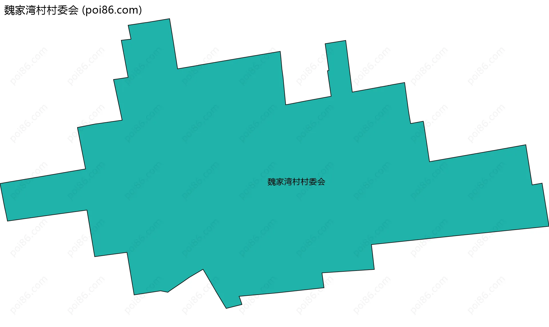 魏家湾村村委会边界地图