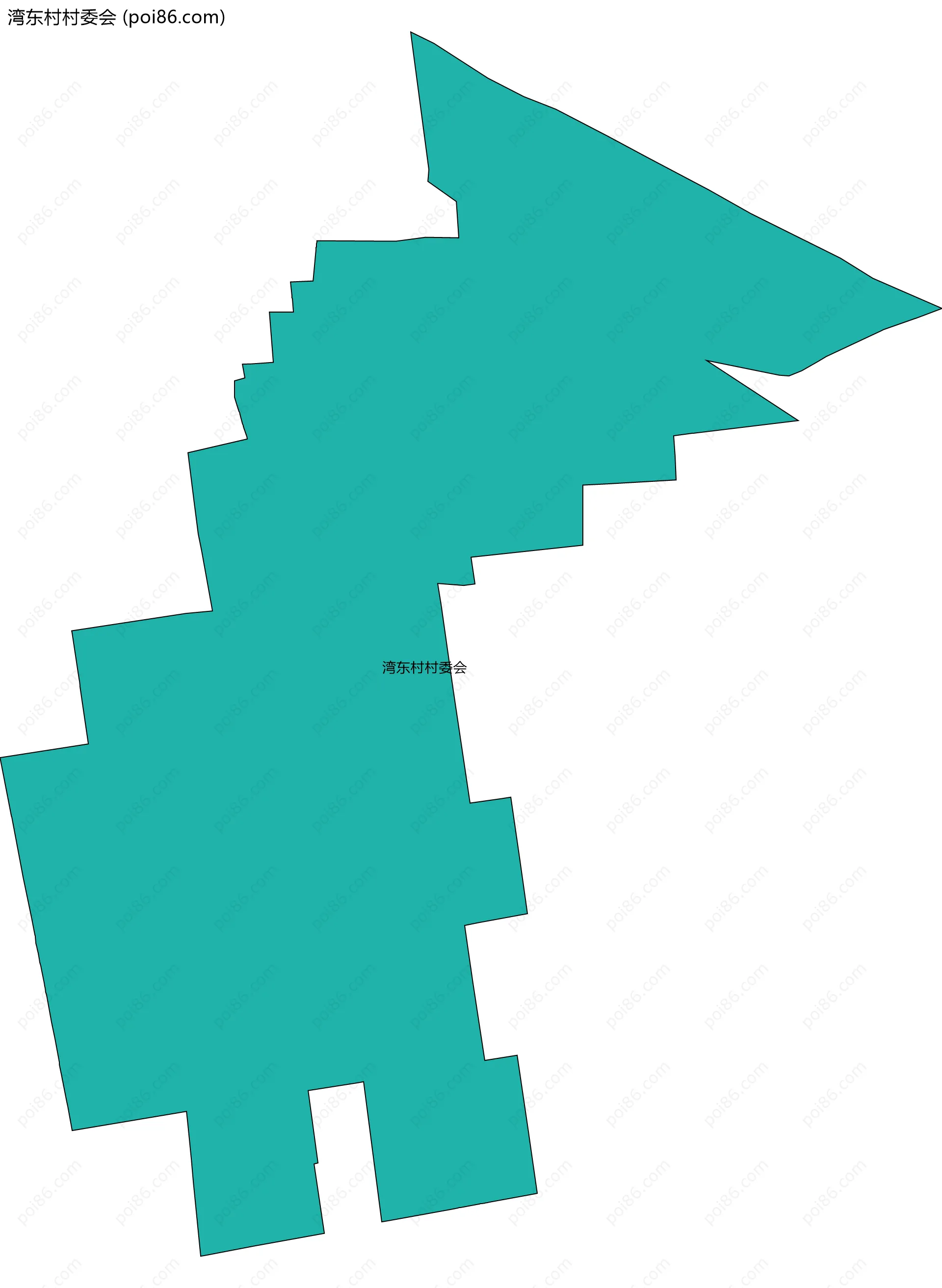 湾东村村委会边界地图