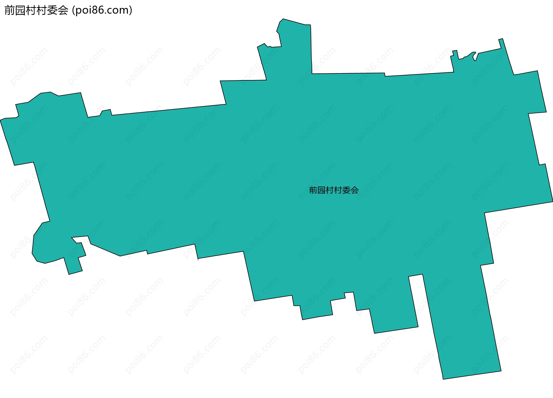 前园村村委会边界地图