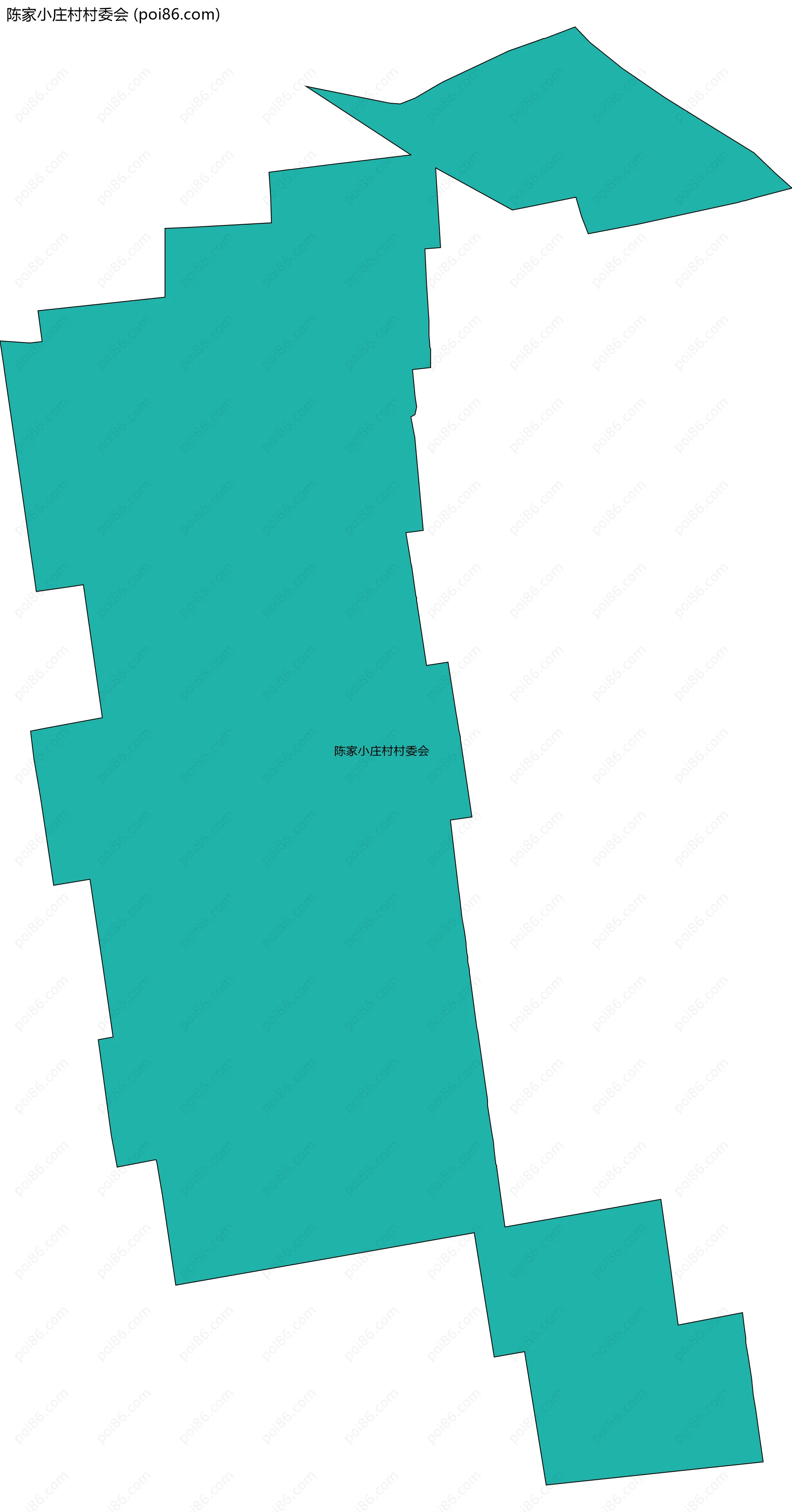 陈家小庄村村委会边界地图