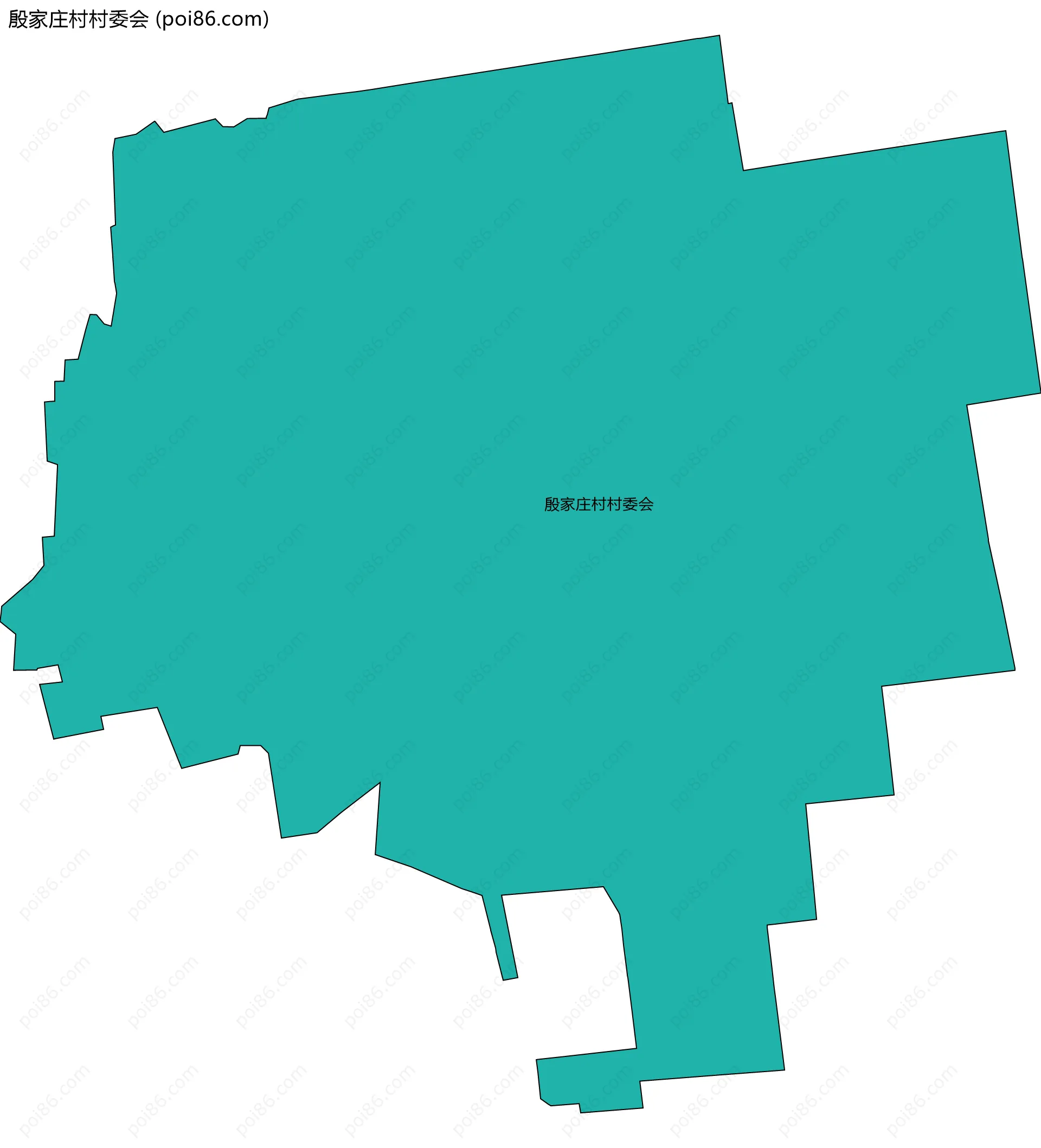 殷家庄村村委会边界地图