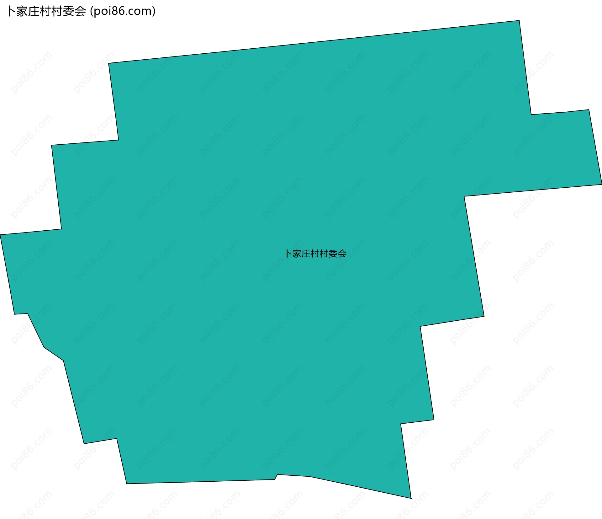 卜家庄村村委会边界地图