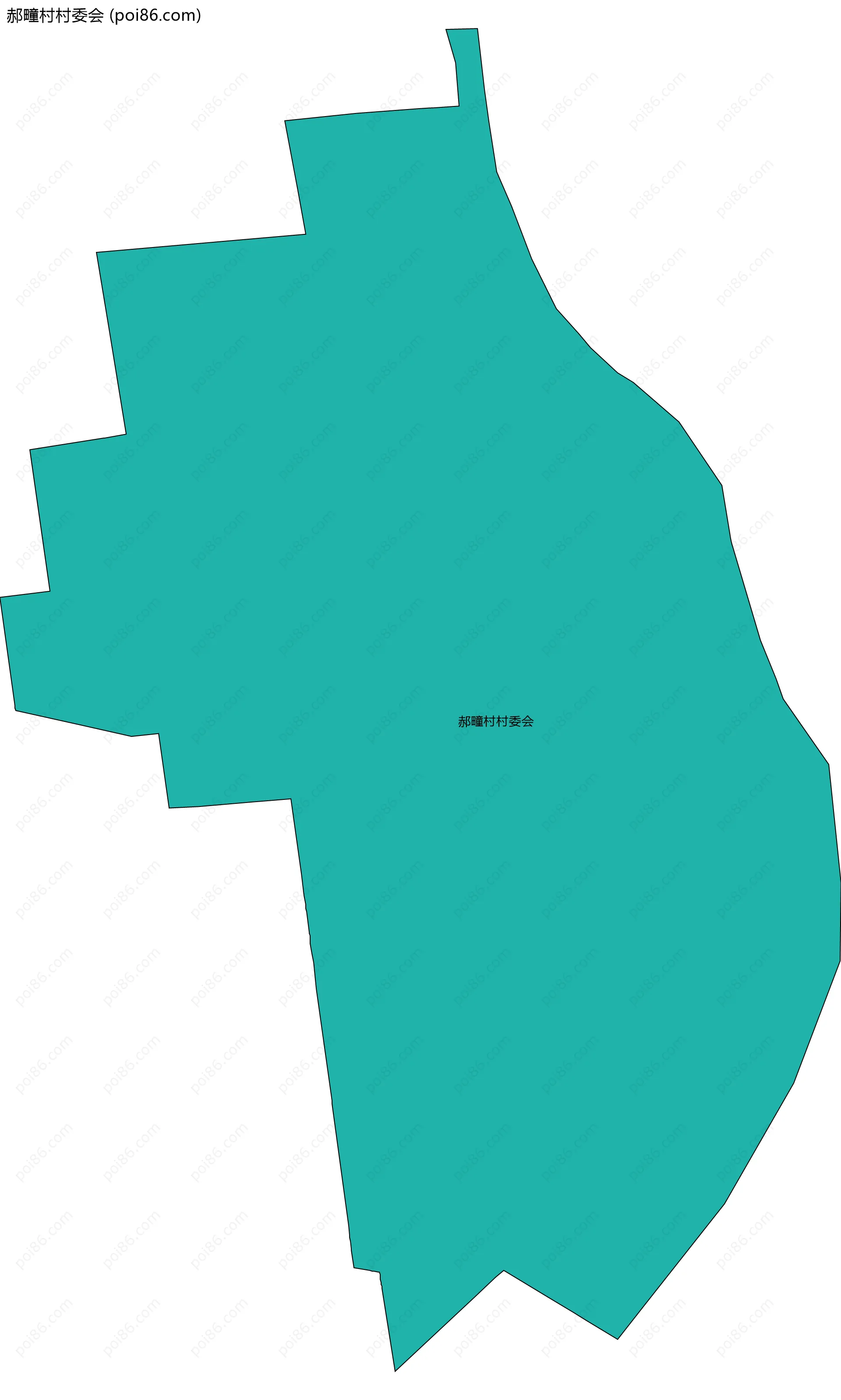 郝疃村村委会边界地图