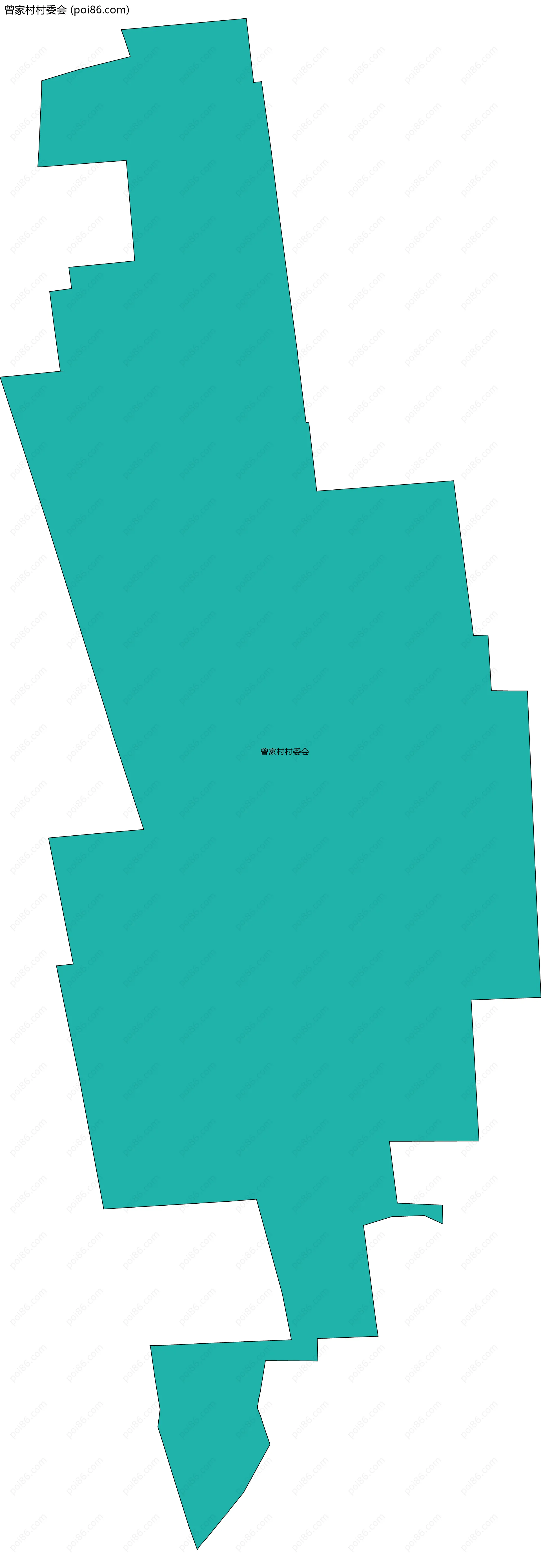 曾家村村委会边界地图
