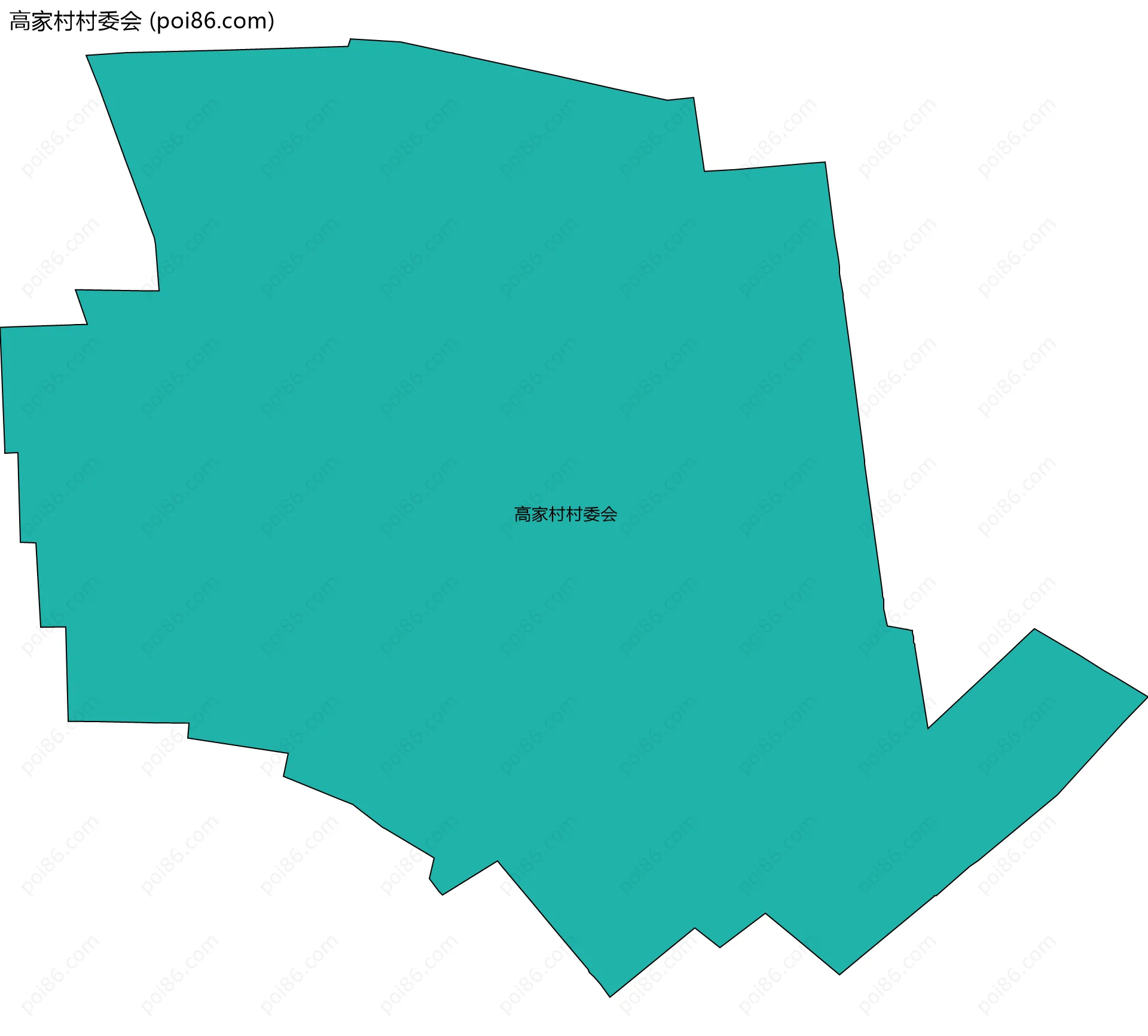 高家村村委会边界地图
