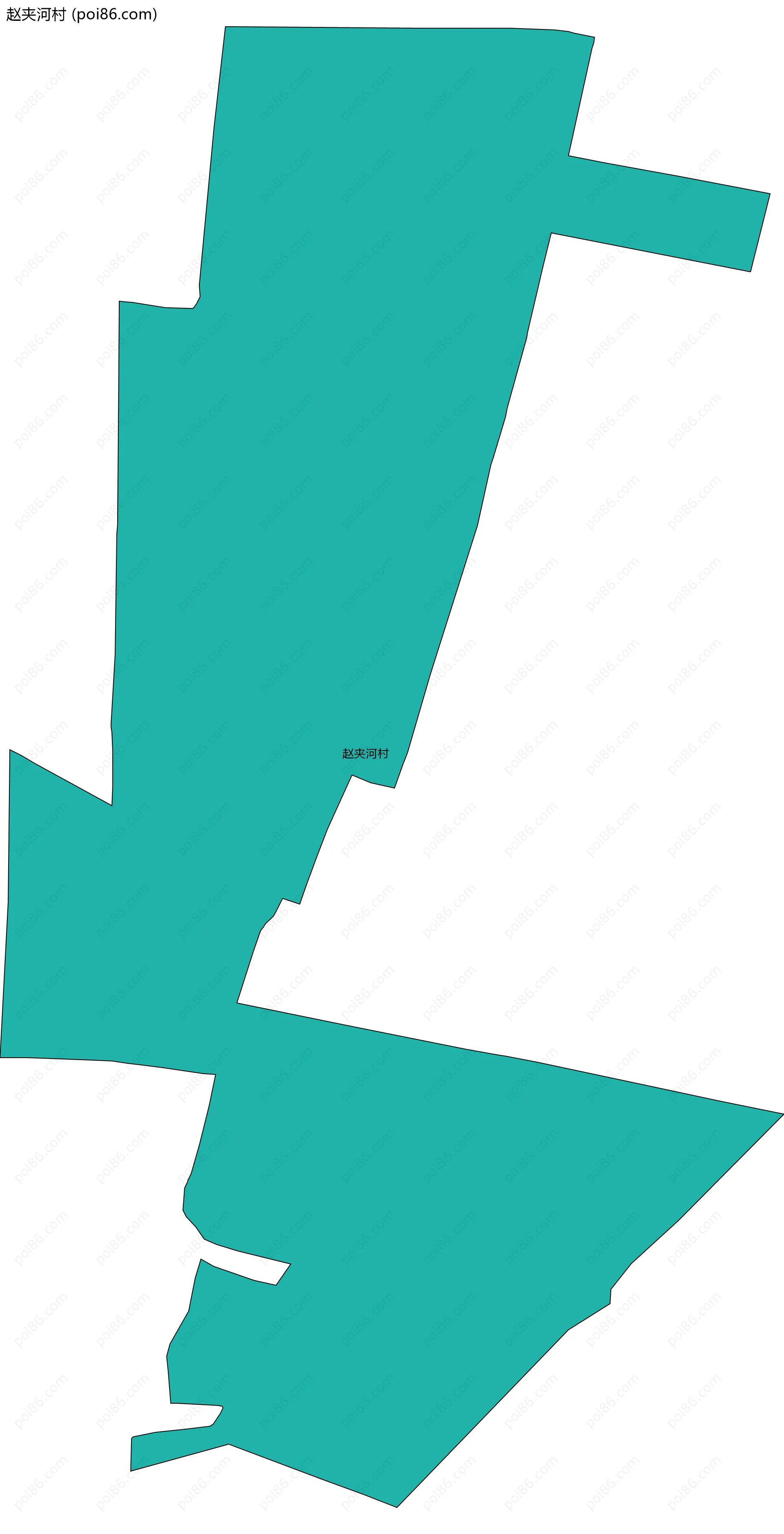 赵夹河村边界地图