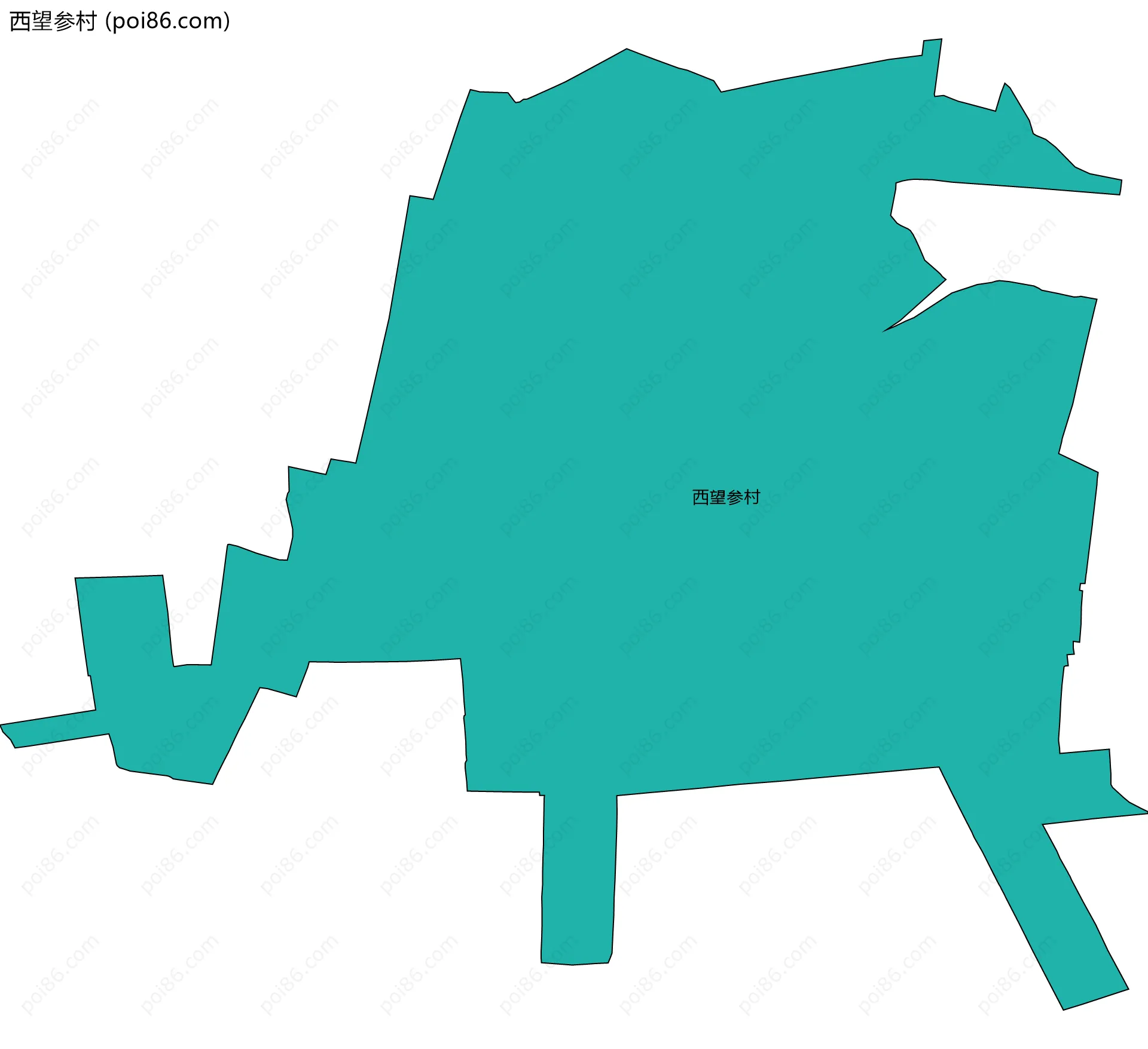 西望参村边界地图