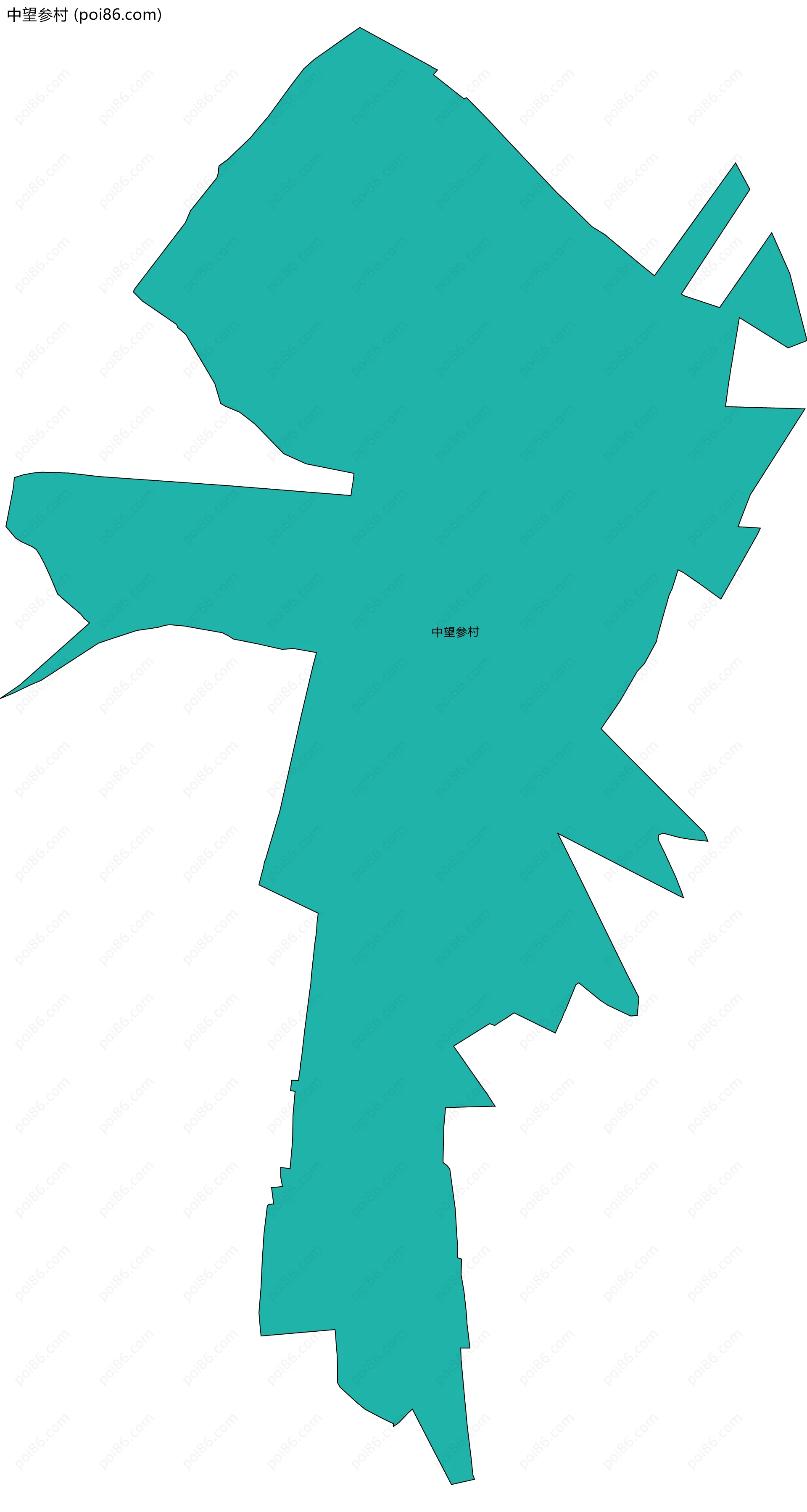 中望参村边界地图