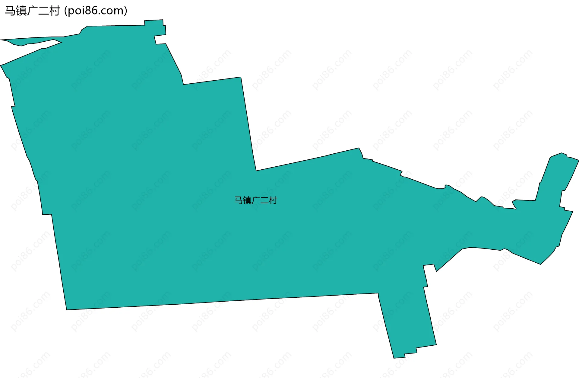 马镇广二村边界地图