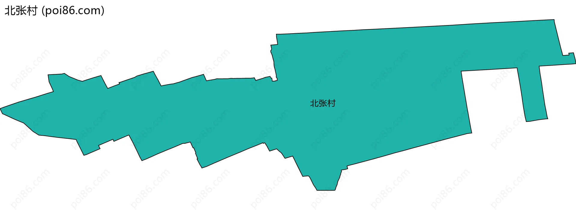 北张村边界地图