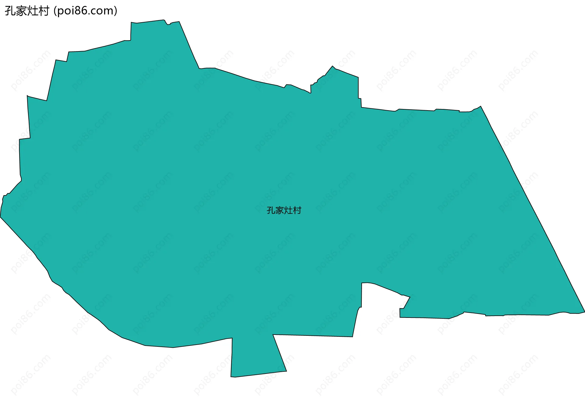 孔家灶村边界地图