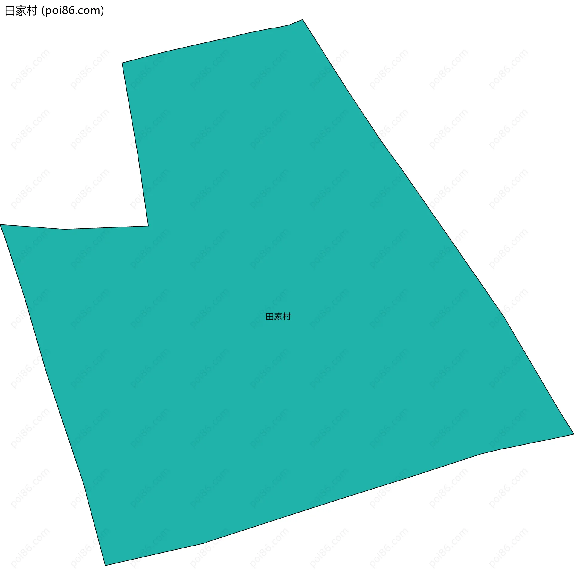 田家村边界地图