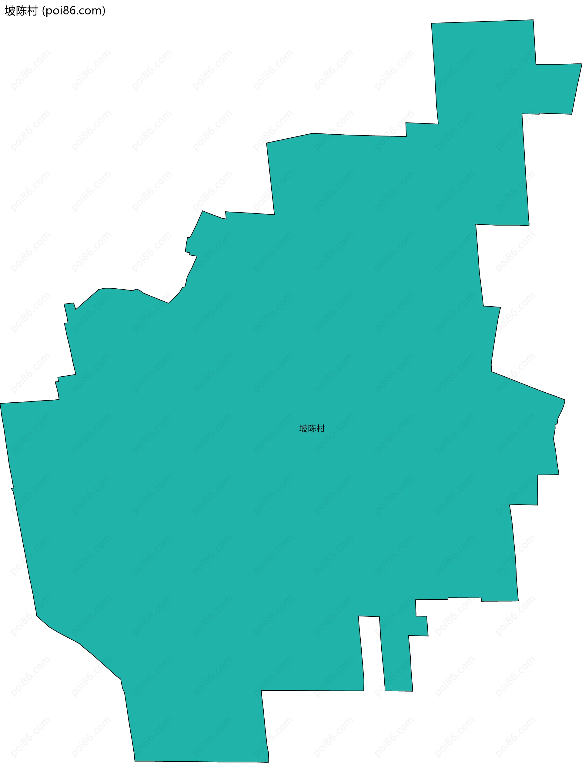 坡陈村边界地图