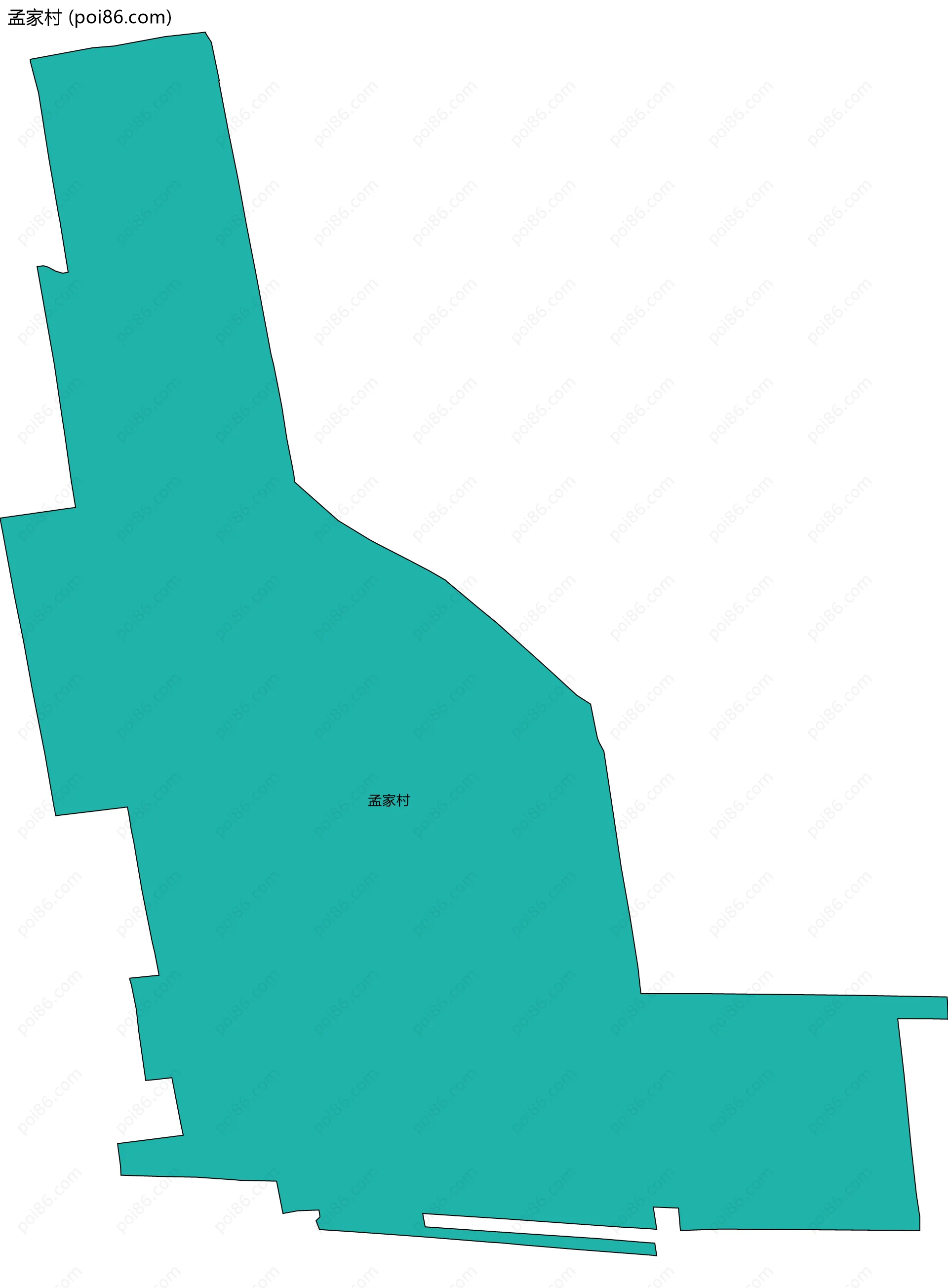 孟家村边界地图