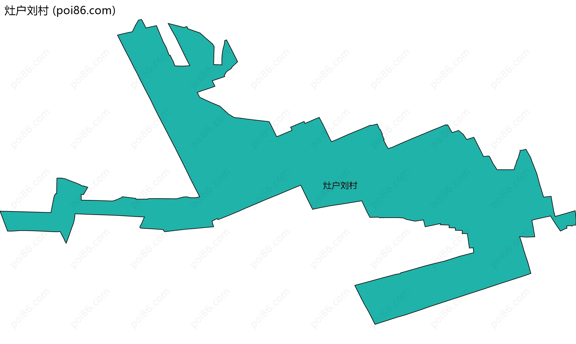 灶户刘村边界地图