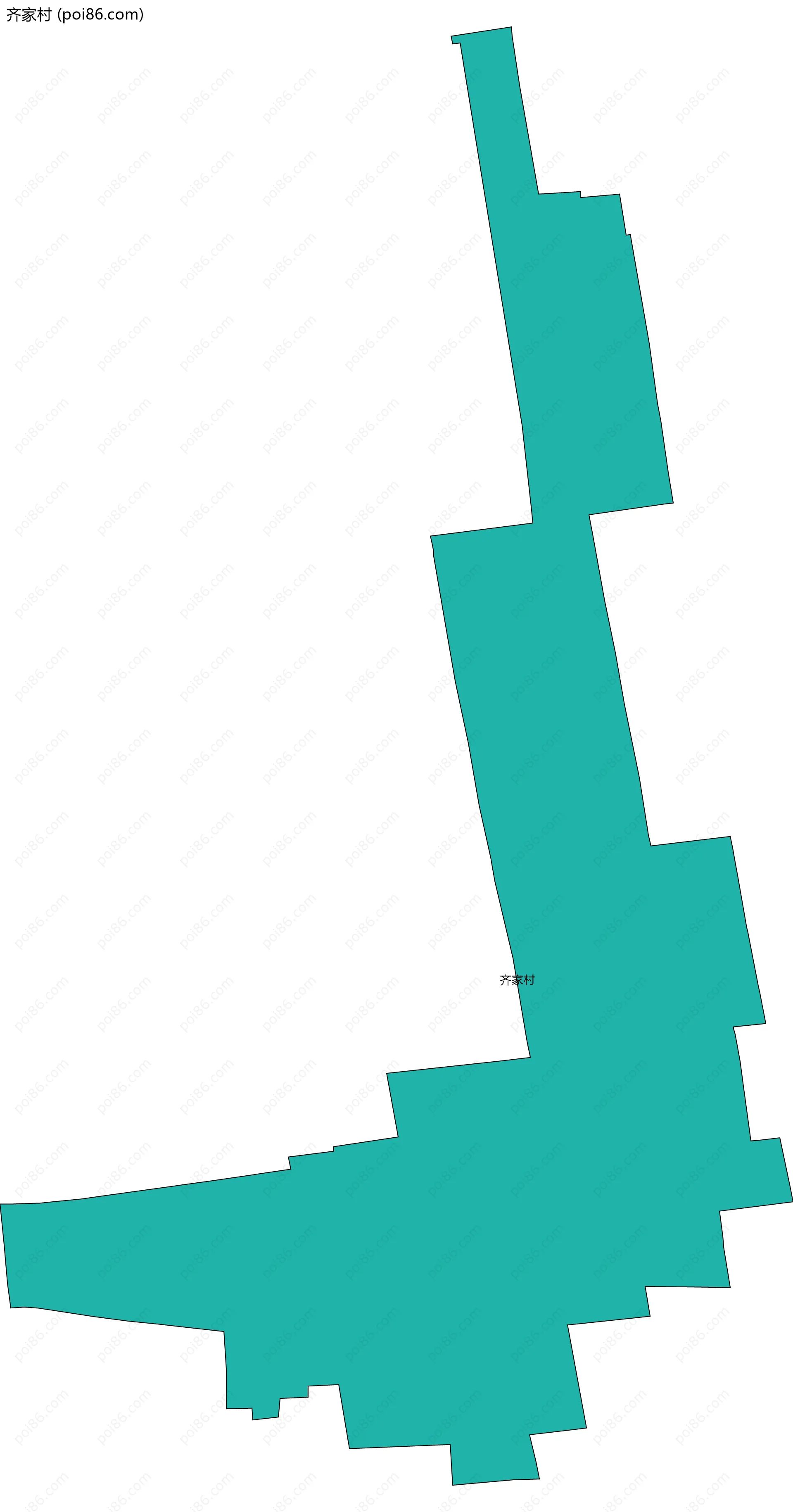 齐家村边界地图