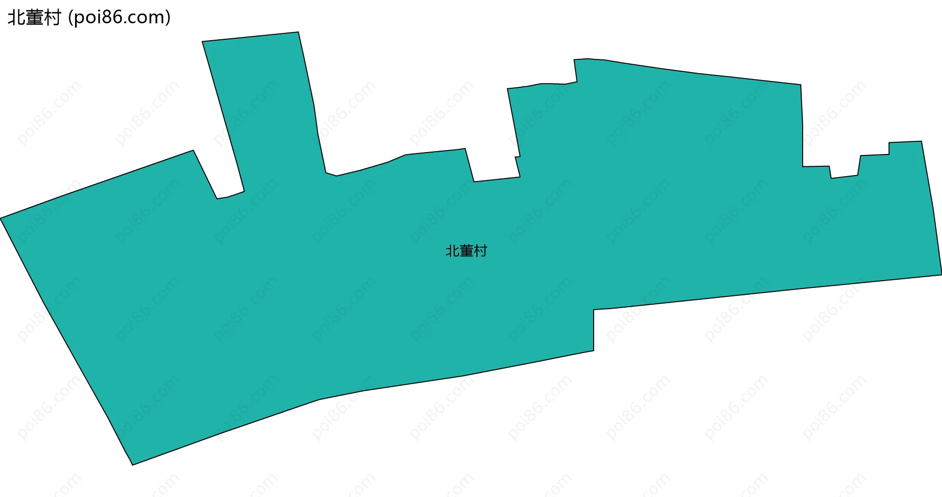 北董村边界地图