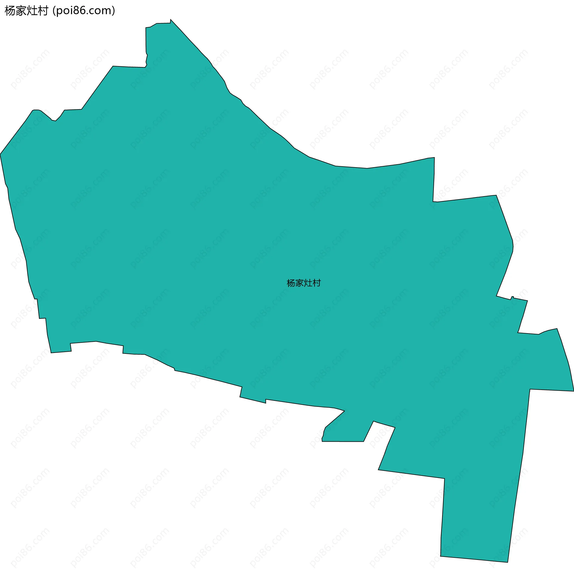 杨家灶村边界地图