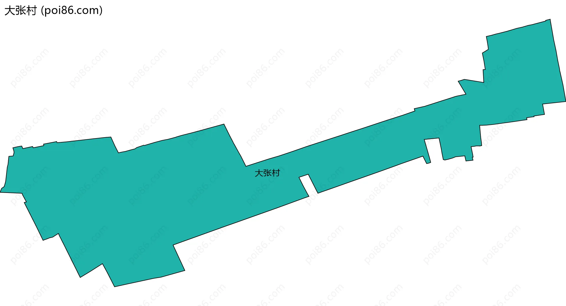 大张村边界地图