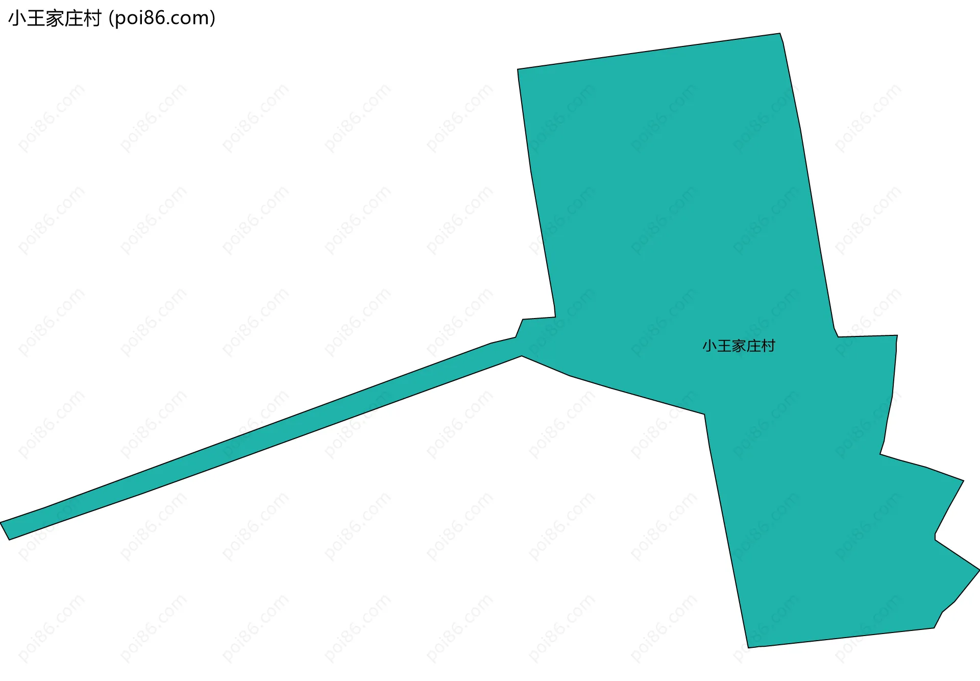 小王家庄村边界地图