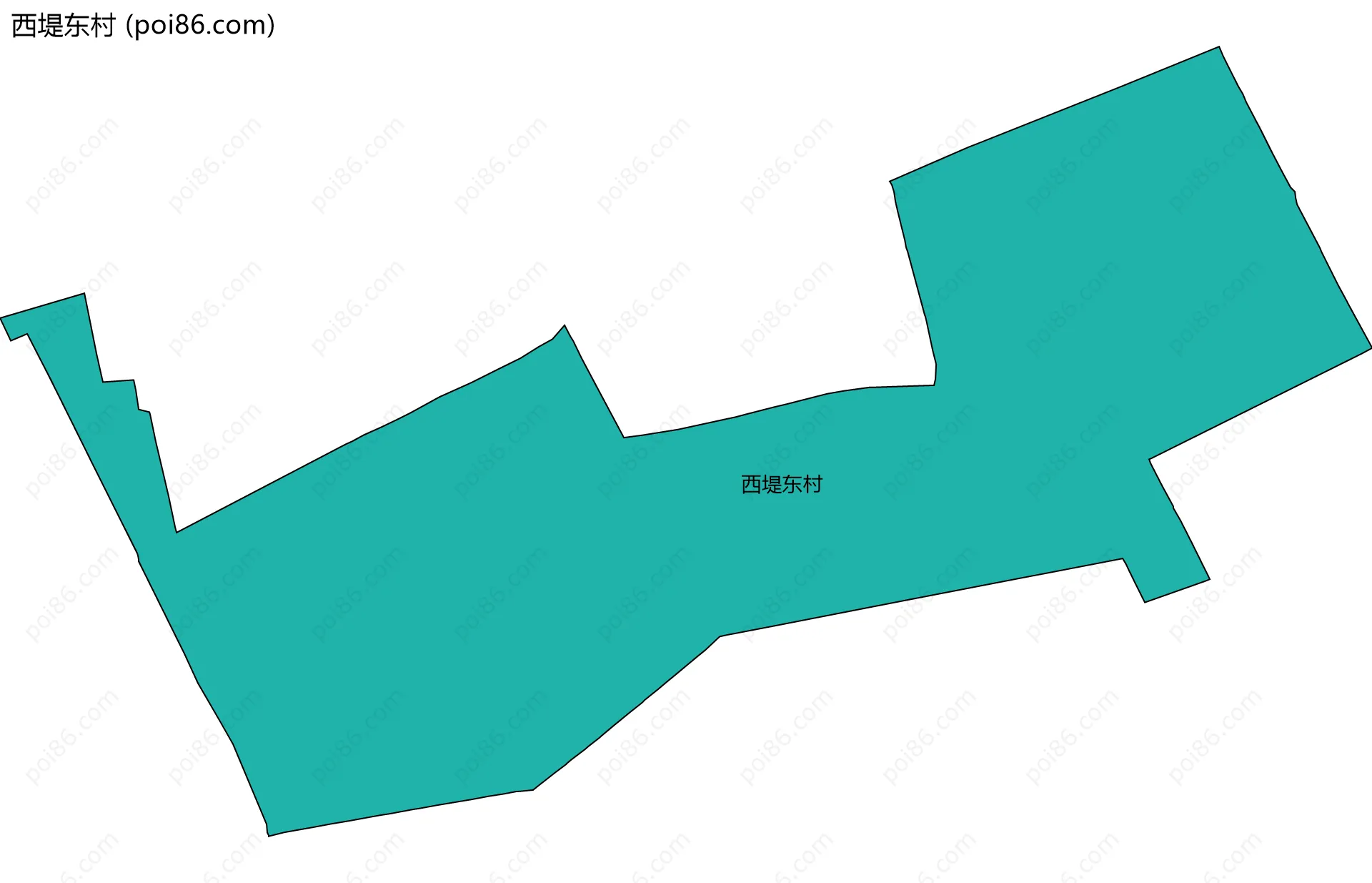 西堤东村边界地图