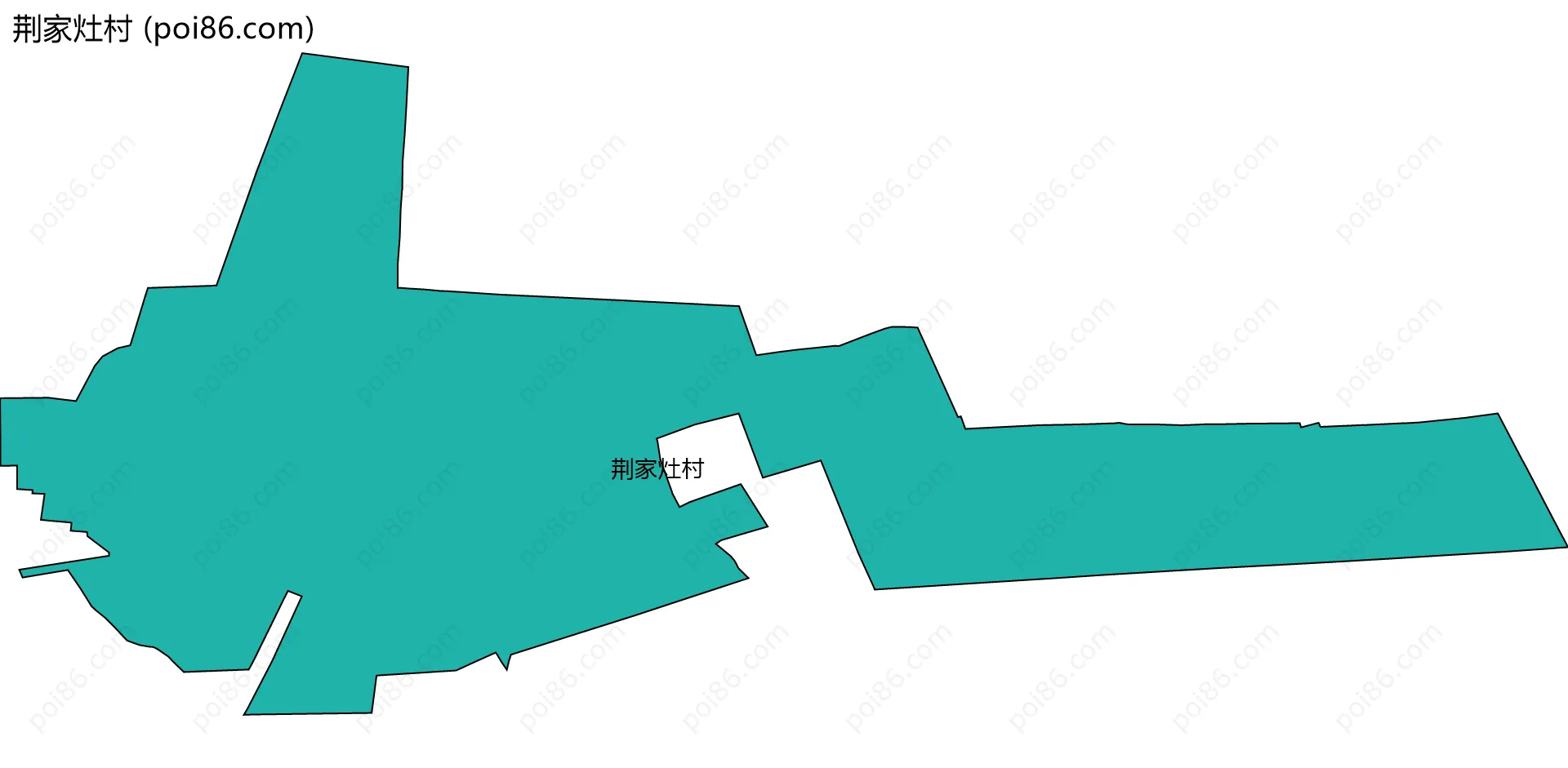 荆家灶村边界地图