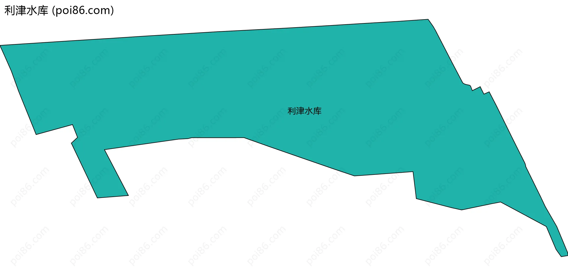 利津水库边界地图