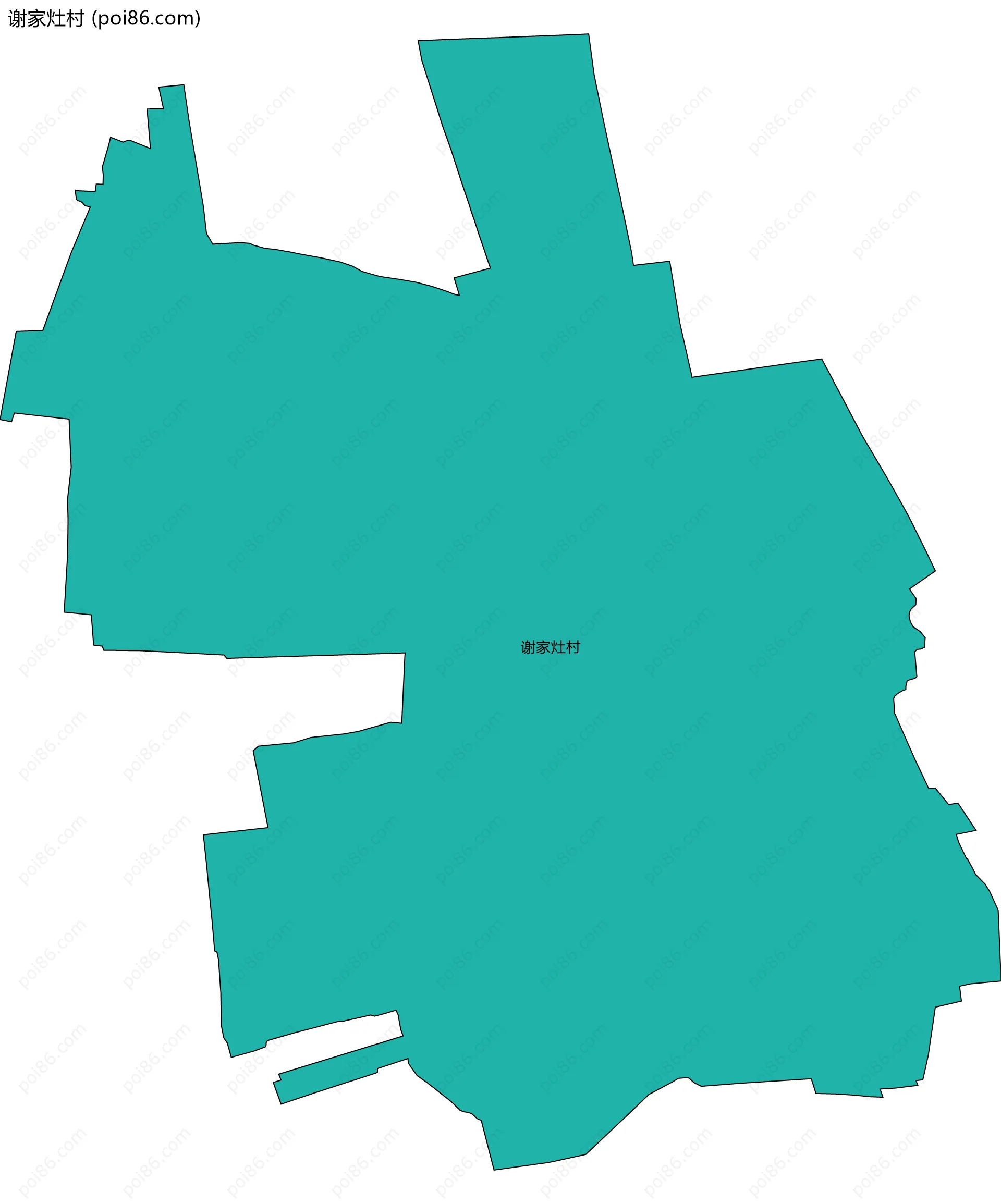 谢家灶村边界地图