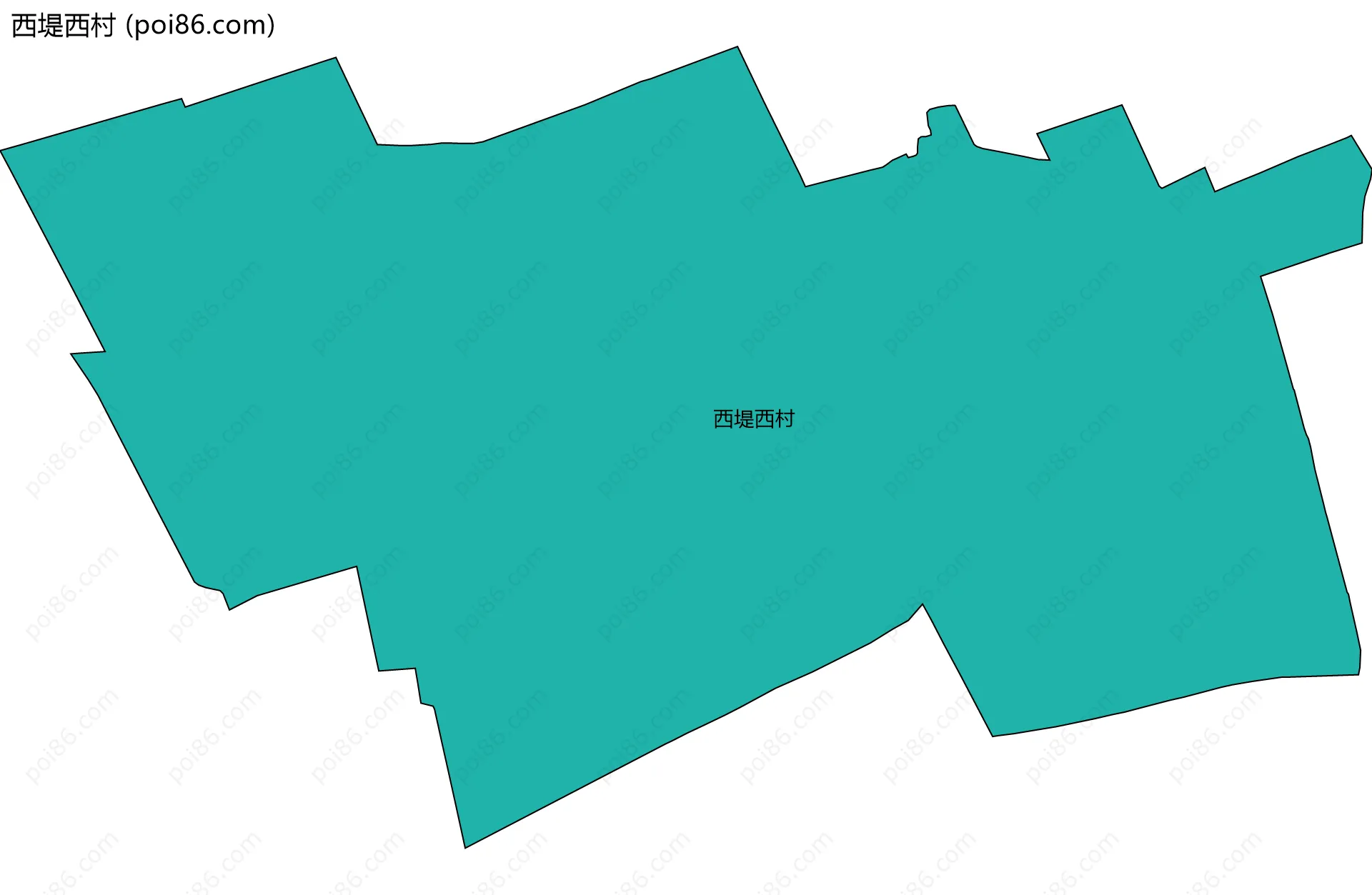 西堤西村边界地图